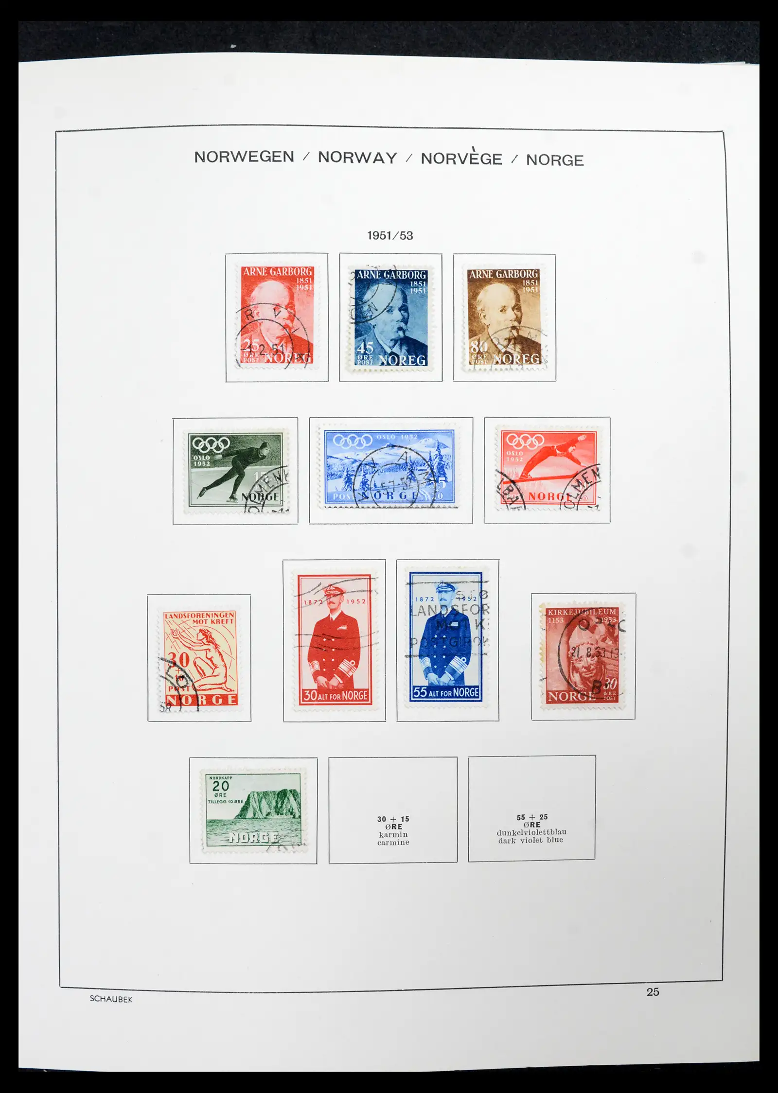 42052 0027 - Postzegelverzameling 42052 Noorwegen 1855-2000.