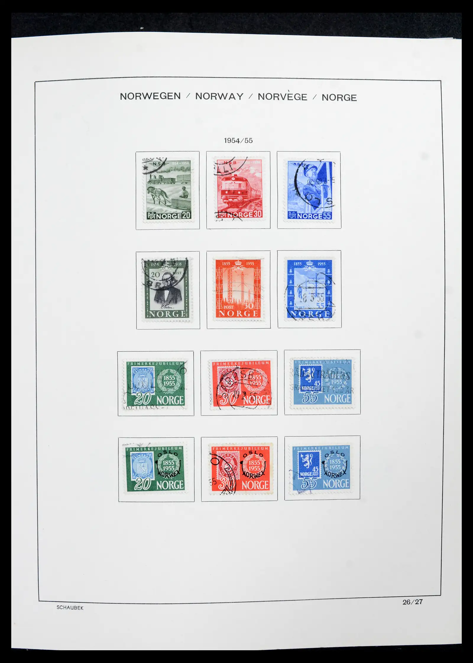 42052 0028 - Postzegelverzameling 42052 Noorwegen 1855-2000.