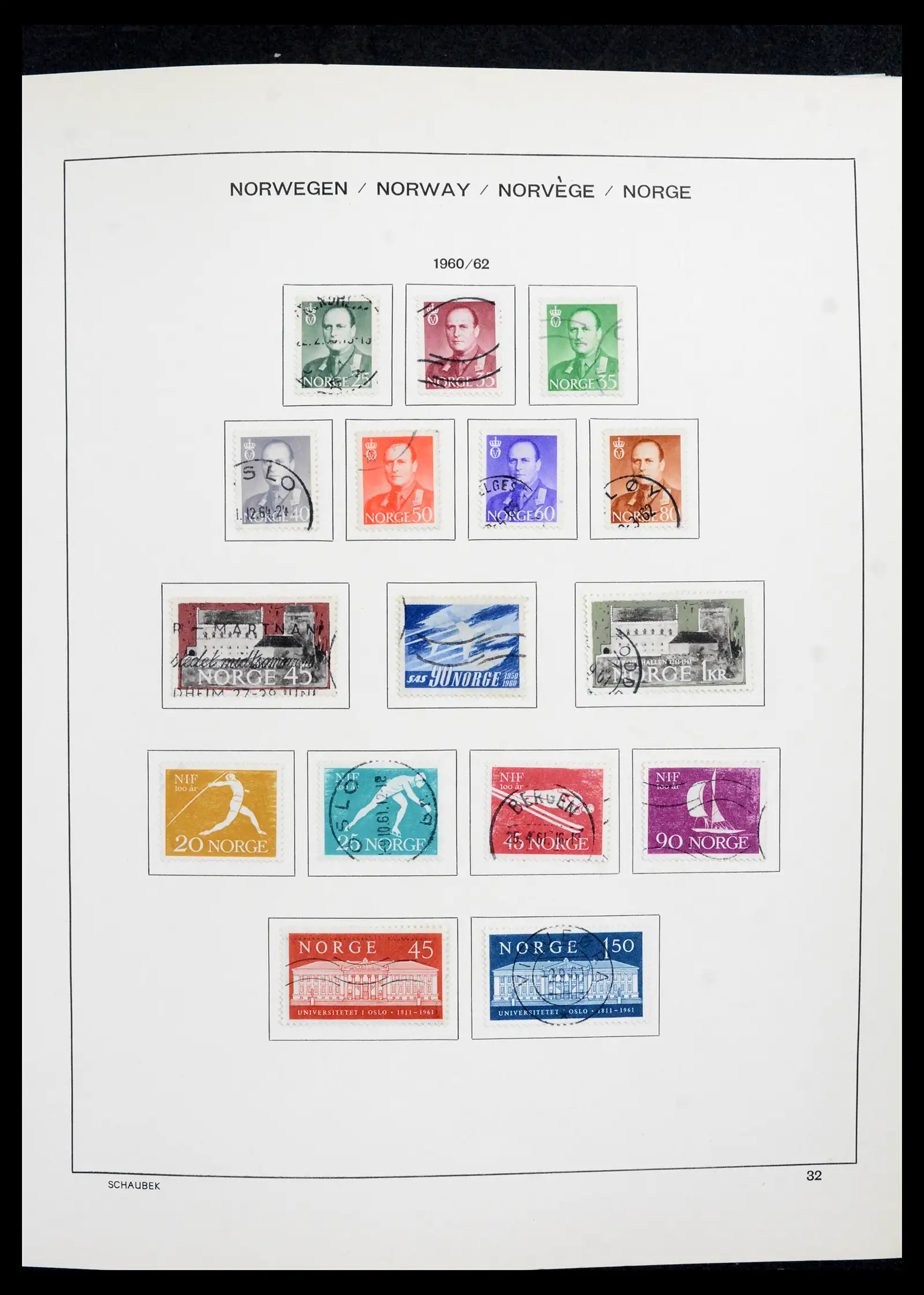 42052 0033 - Postzegelverzameling 42052 Noorwegen 1855-2000.