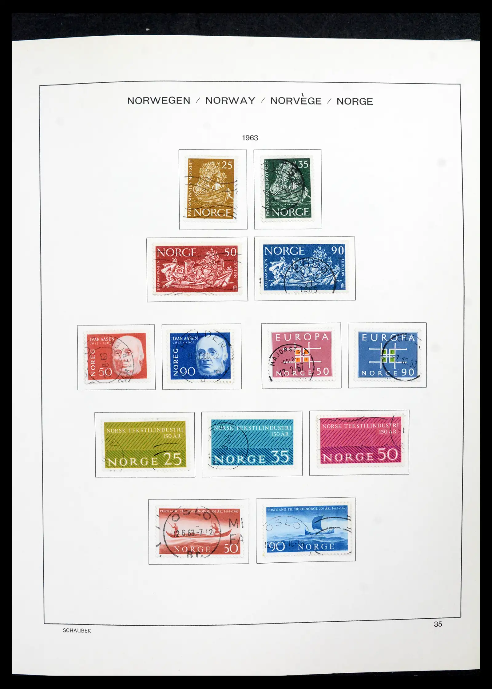 42052 0036 - Postzegelverzameling 42052 Noorwegen 1855-2000.