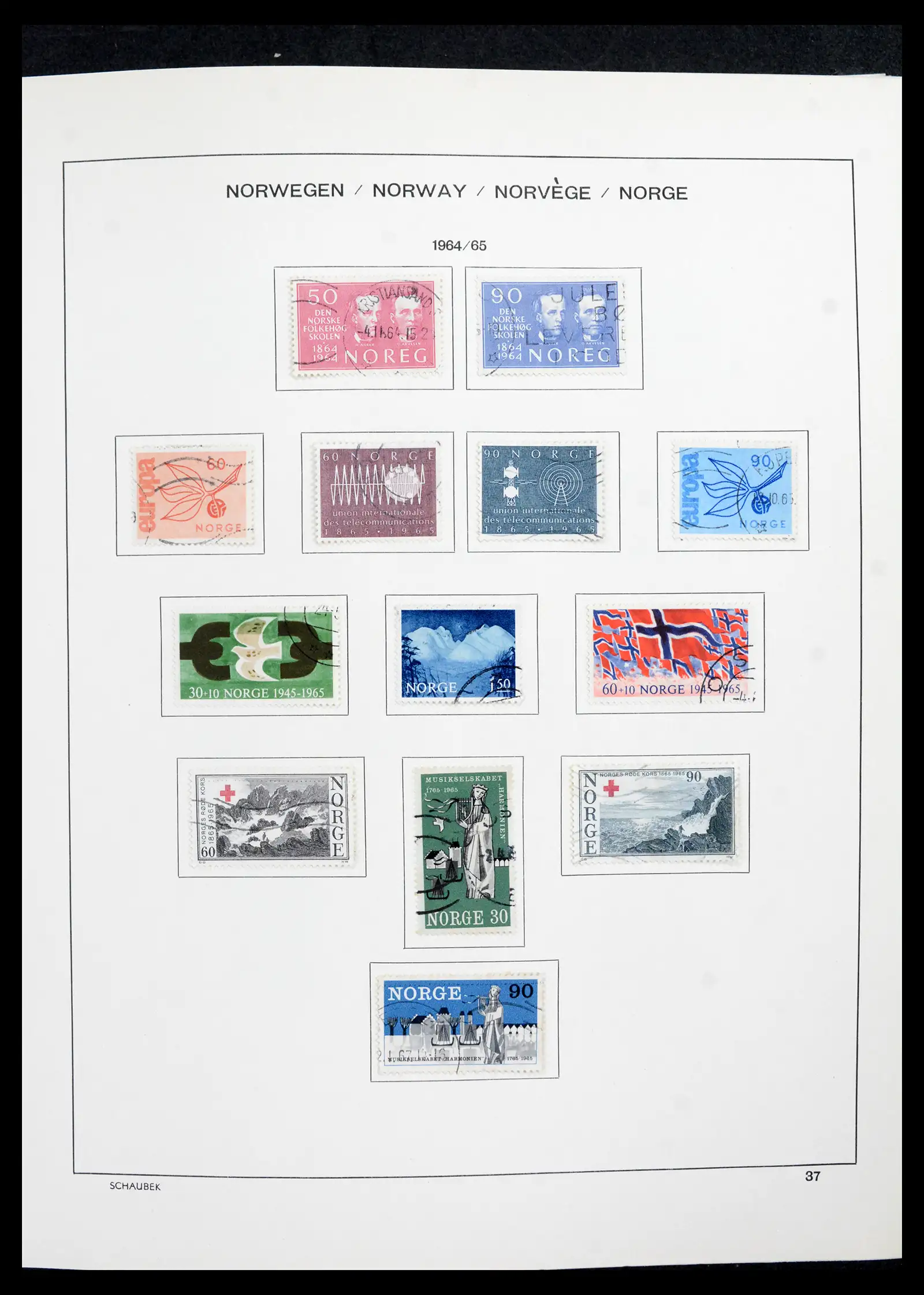 42052 0038 - Postzegelverzameling 42052 Noorwegen 1855-2000.