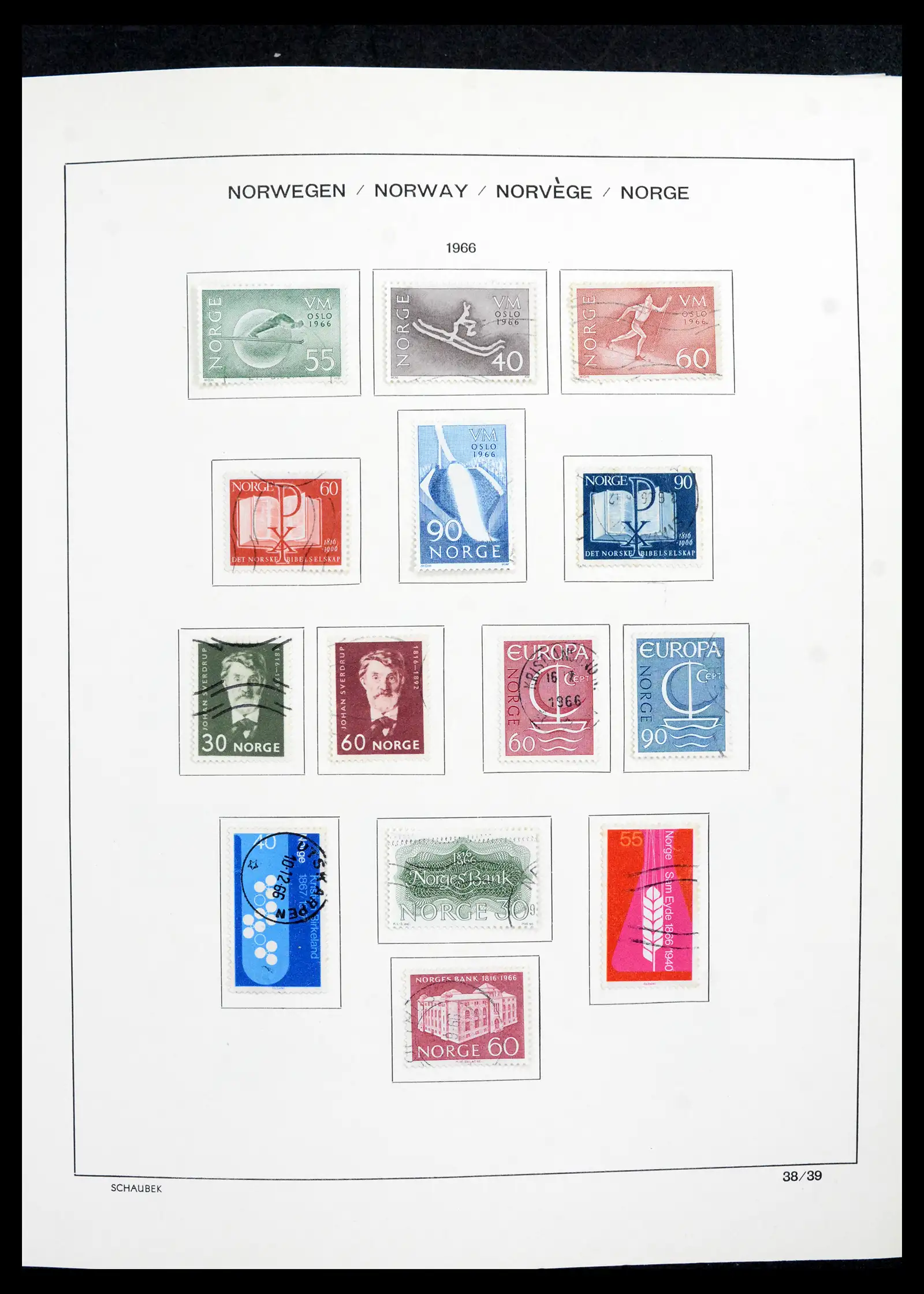 42052 0039 - Postzegelverzameling 42052 Noorwegen 1855-2000.