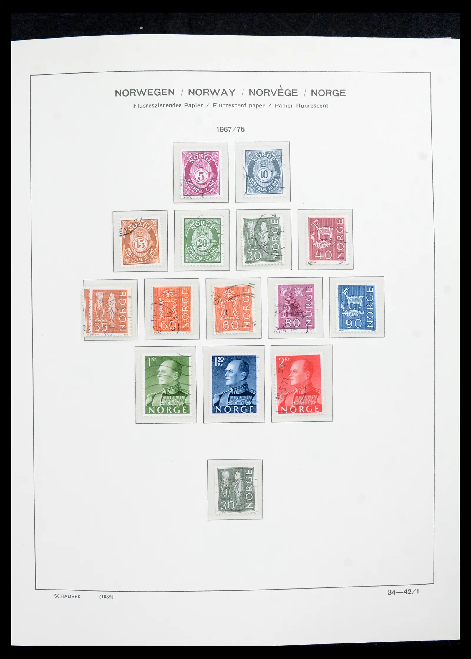 42052 0043 - Postzegelverzameling 42052 Noorwegen 1855-2000.