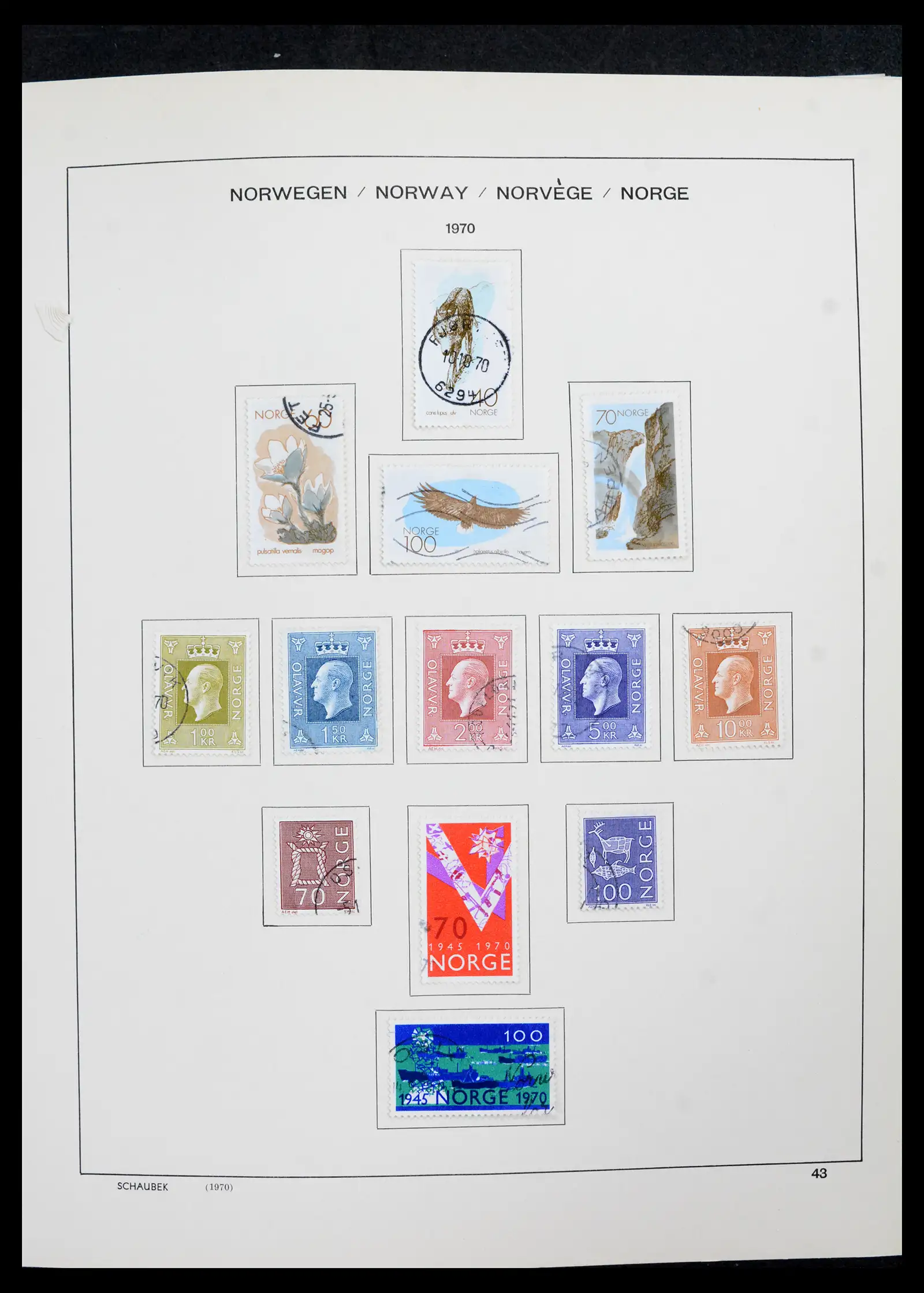 42052 0044 - Postzegelverzameling 42052 Noorwegen 1855-2000.