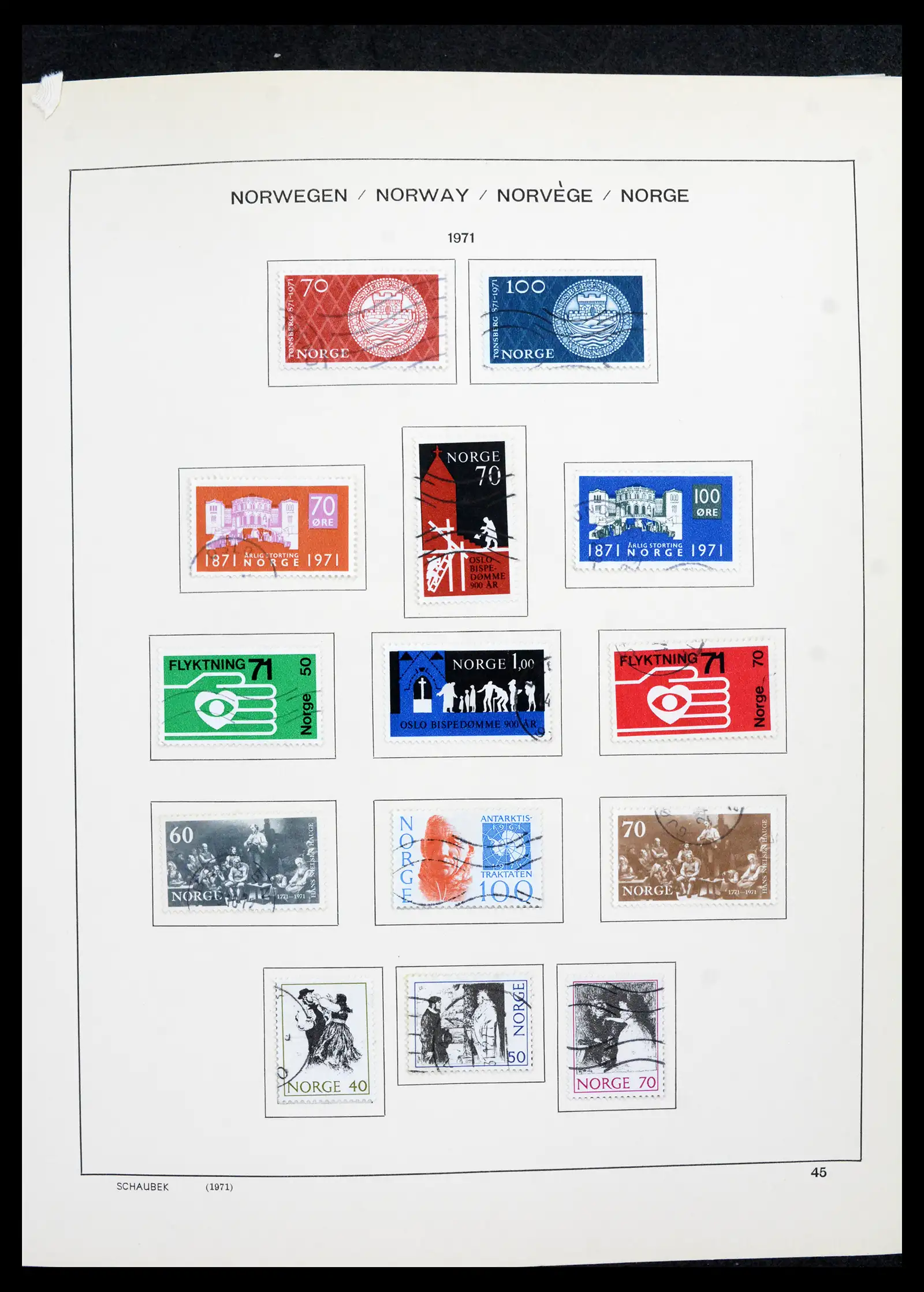 42052 0046 - Postzegelverzameling 42052 Noorwegen 1855-2000.