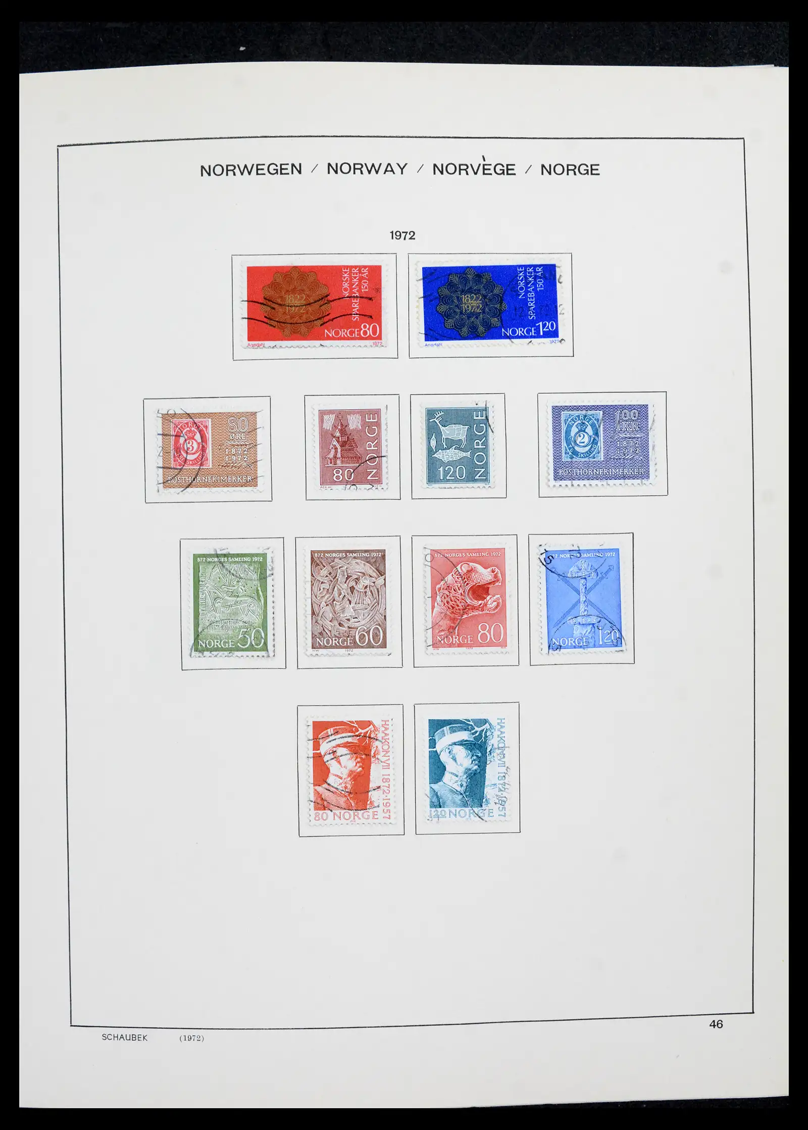 42052 0047 - Postzegelverzameling 42052 Noorwegen 1855-2000.