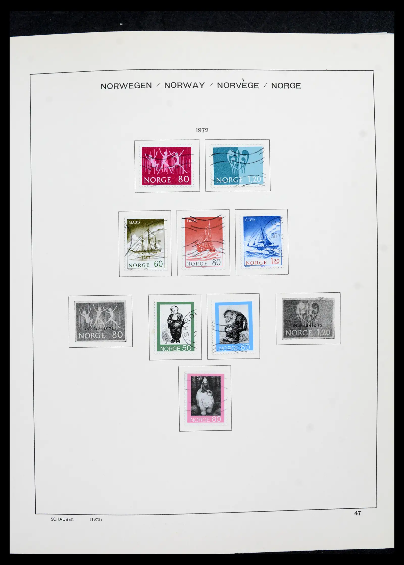 42052 0048 - Postzegelverzameling 42052 Noorwegen 1855-2000.