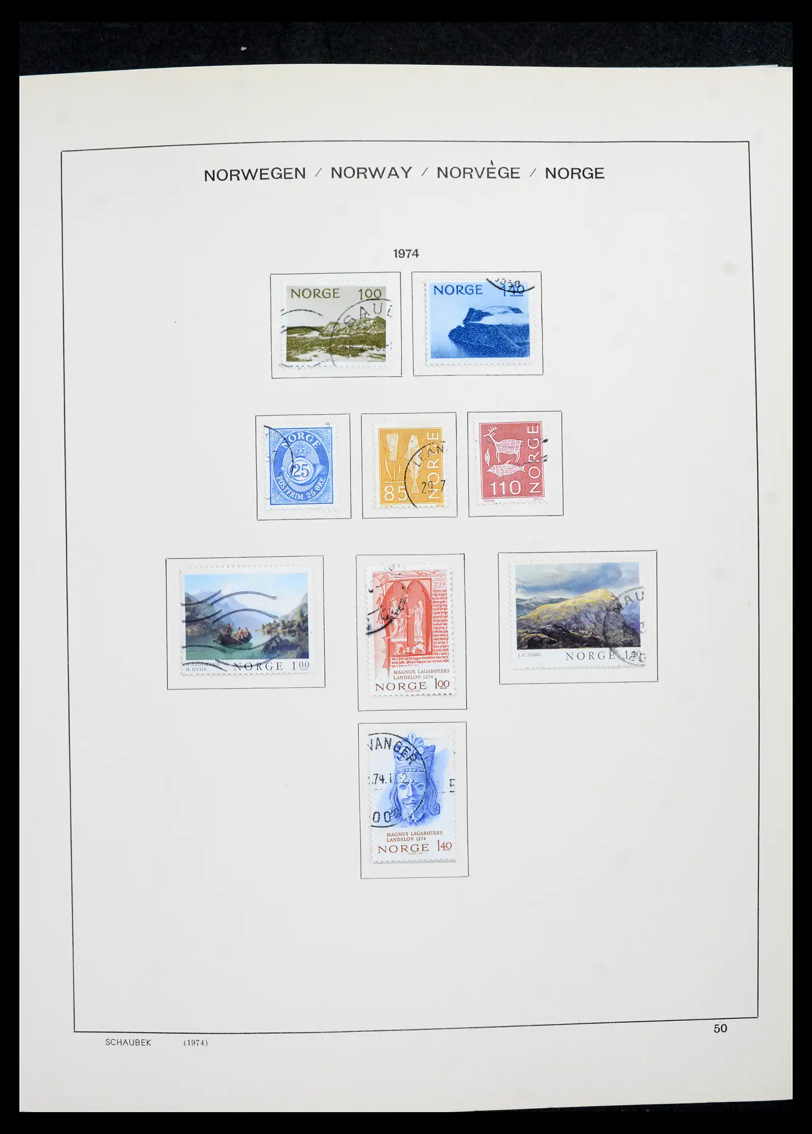42052 0052 - Postzegelverzameling 42052 Noorwegen 1855-2000.