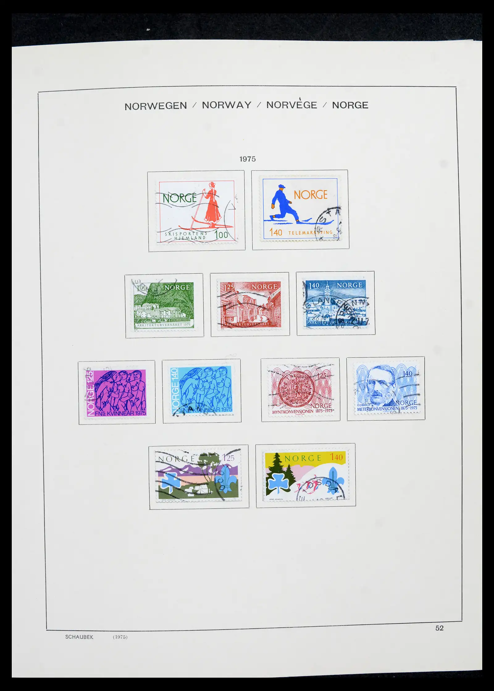 42052 0054 - Postzegelverzameling 42052 Noorwegen 1855-2000.
