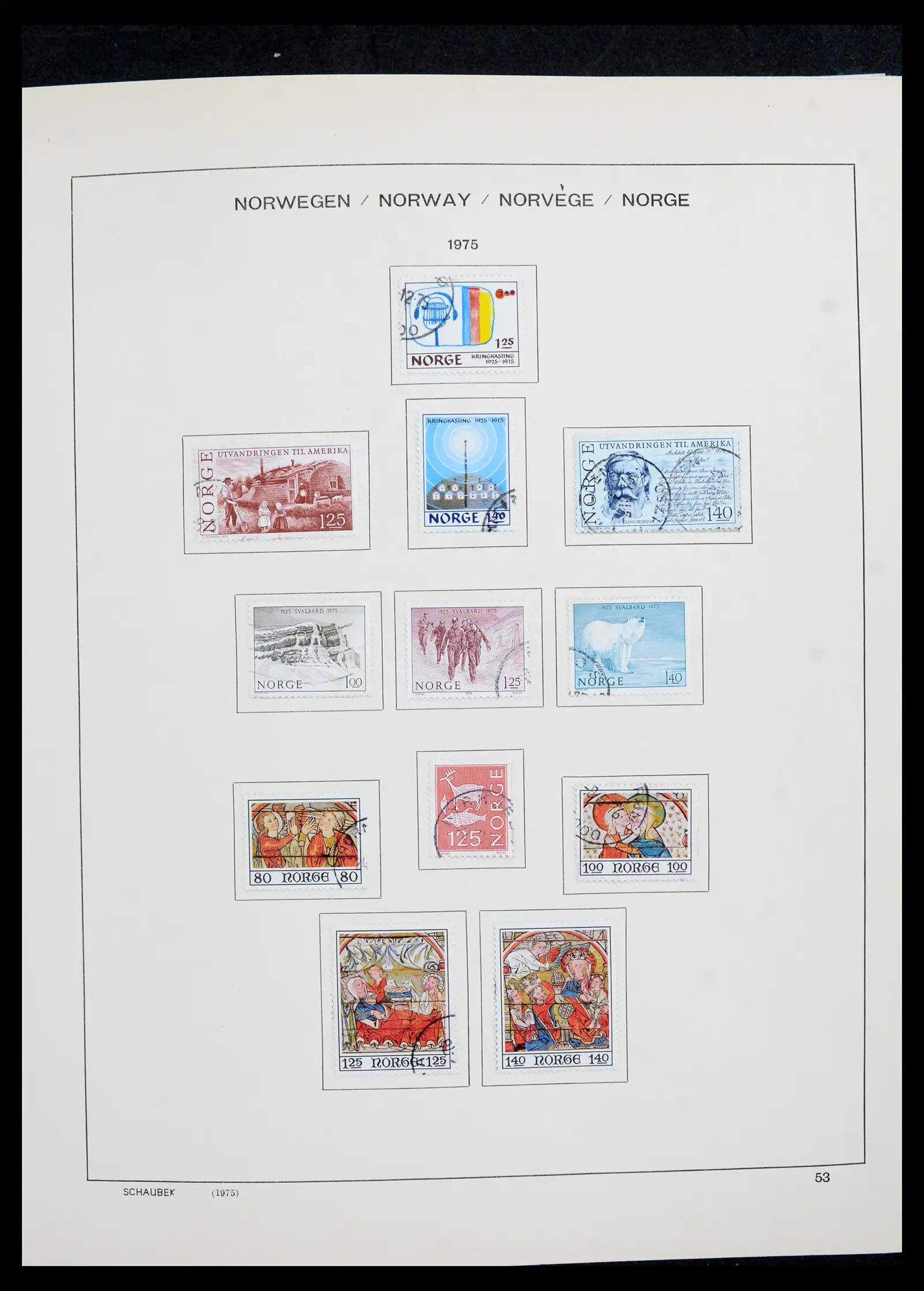 42052 0055 - Postzegelverzameling 42052 Noorwegen 1855-2000.