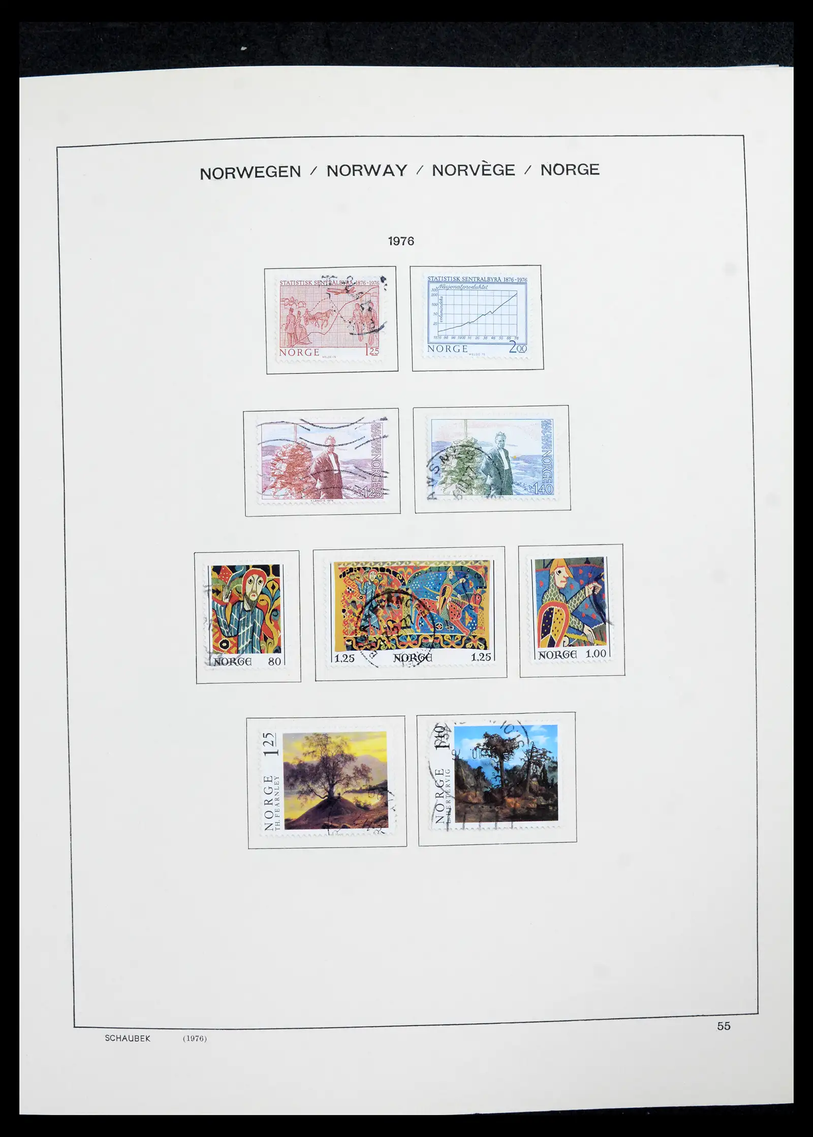 42052 0057 - Postzegelverzameling 42052 Noorwegen 1855-2000.