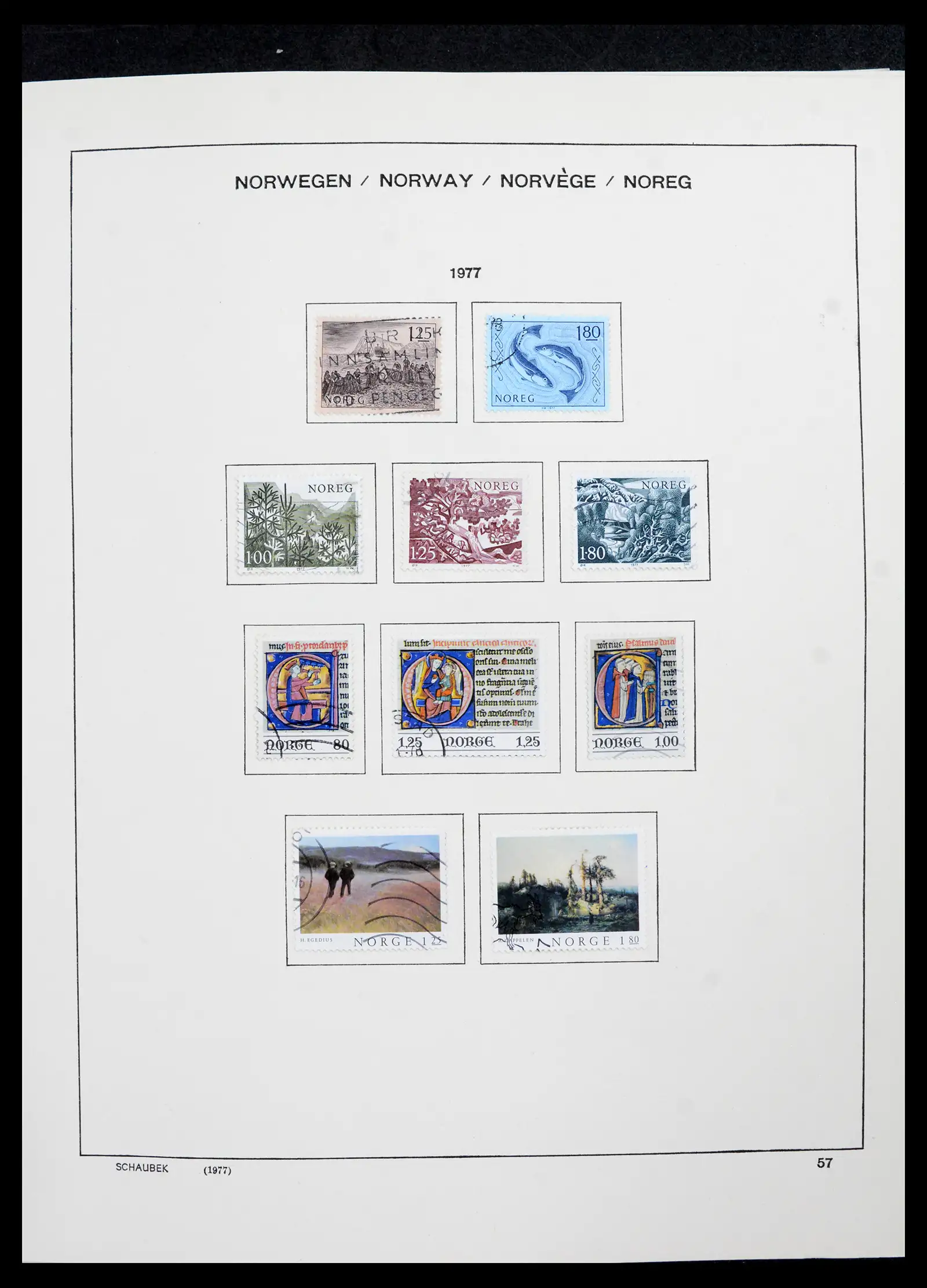42052 0059 - Postzegelverzameling 42052 Noorwegen 1855-2000.