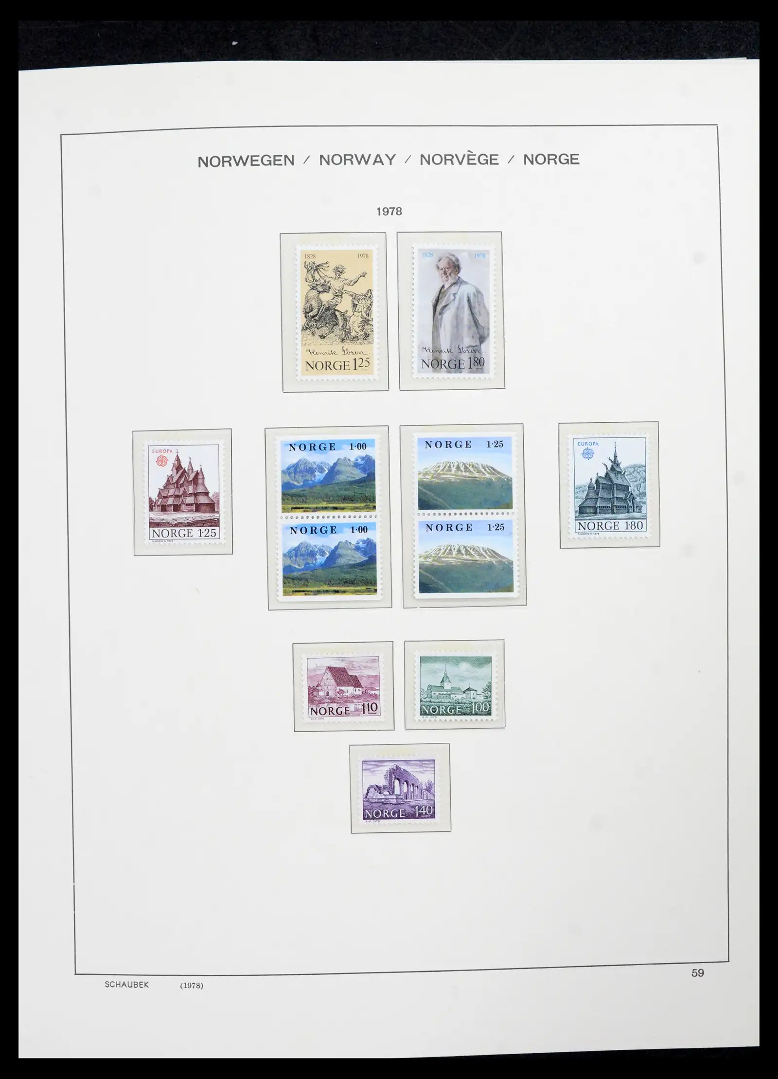 42052 0061 - Postzegelverzameling 42052 Noorwegen 1855-2000.