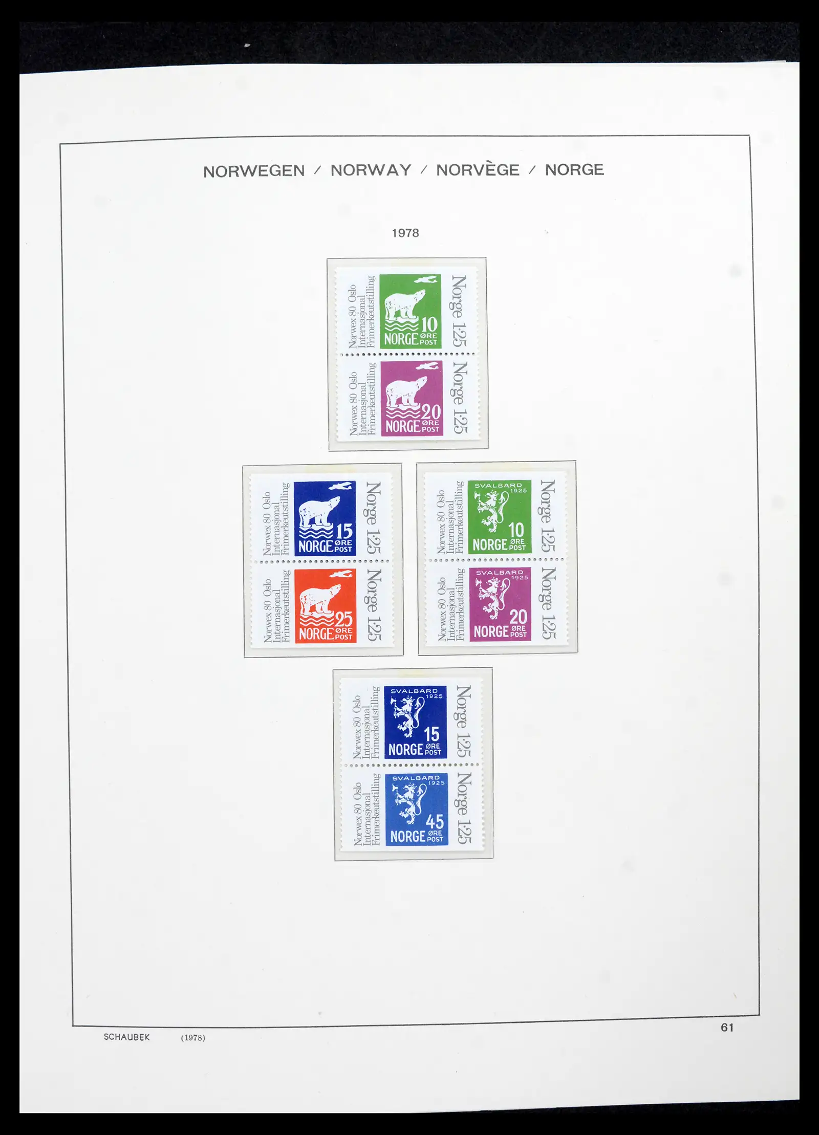 42052 0063 - Postzegelverzameling 42052 Noorwegen 1855-2000.