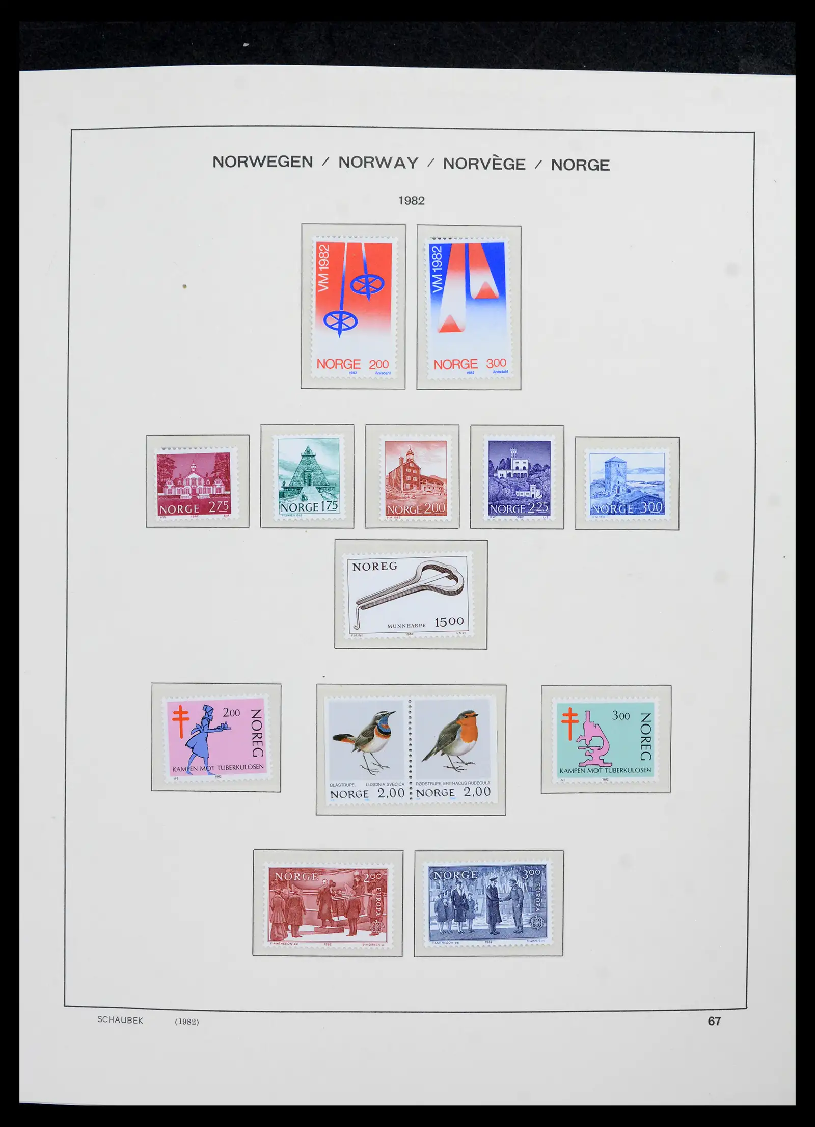 42052 0071 - Postzegelverzameling 42052 Noorwegen 1855-2000.