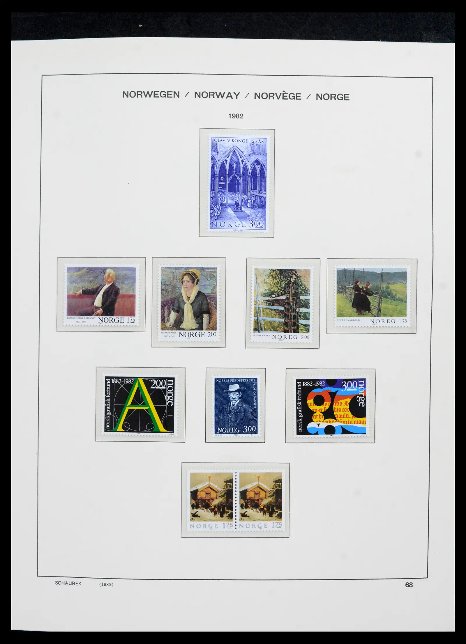 42052 0072 - Postzegelverzameling 42052 Noorwegen 1855-2000.