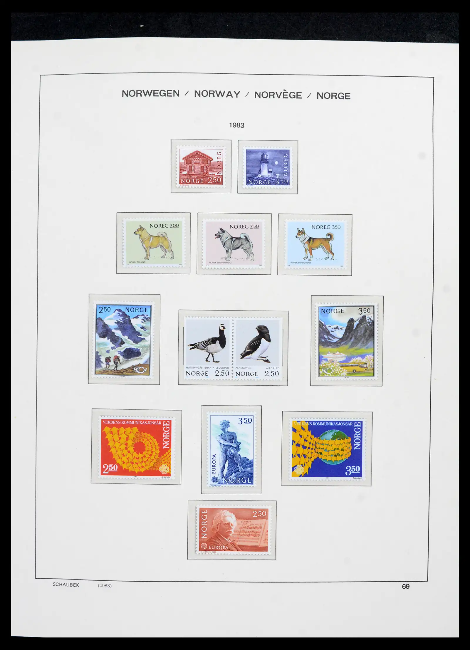 42052 0073 - Postzegelverzameling 42052 Noorwegen 1855-2000.