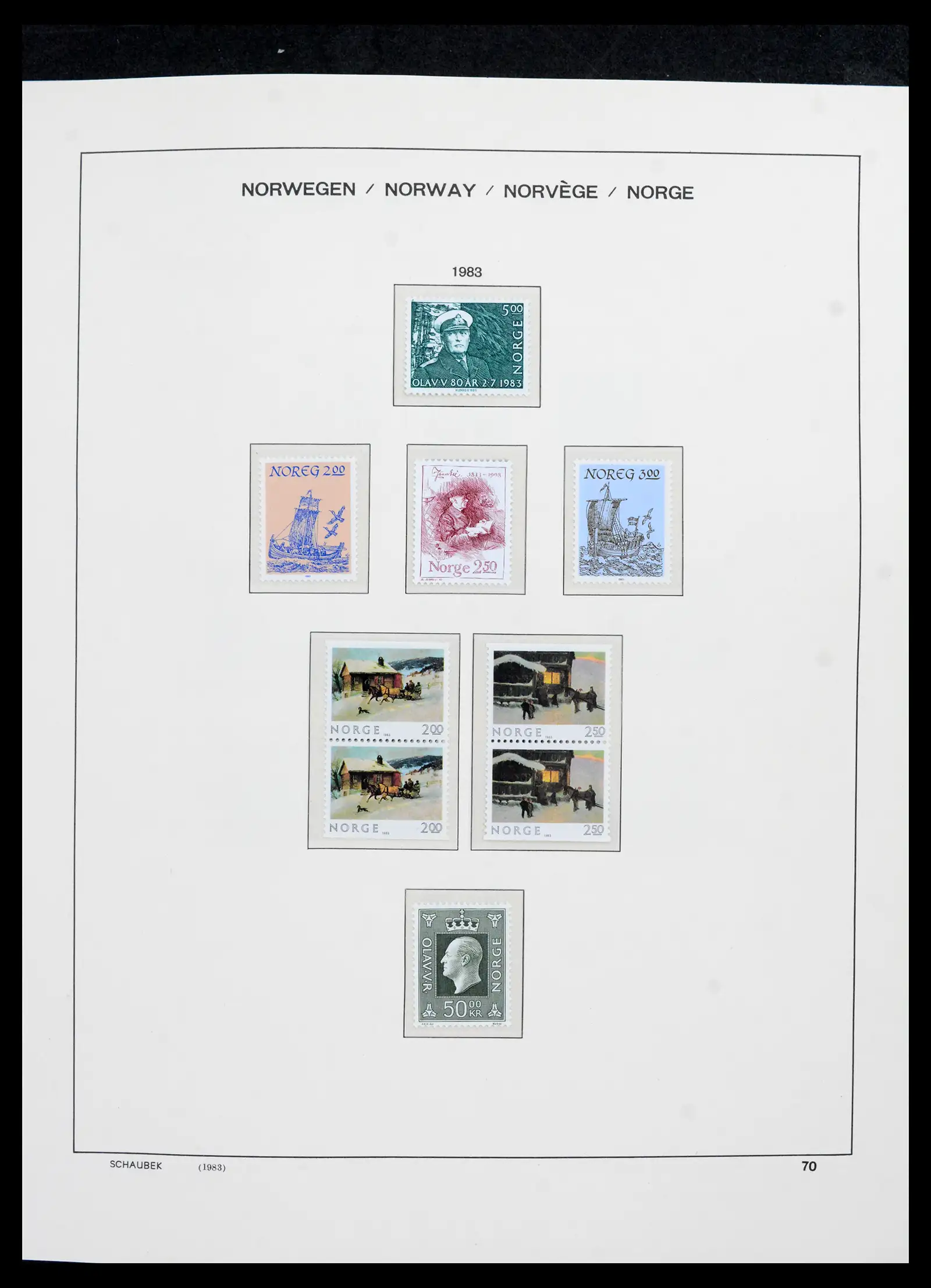 42052 0074 - Postzegelverzameling 42052 Noorwegen 1855-2000.