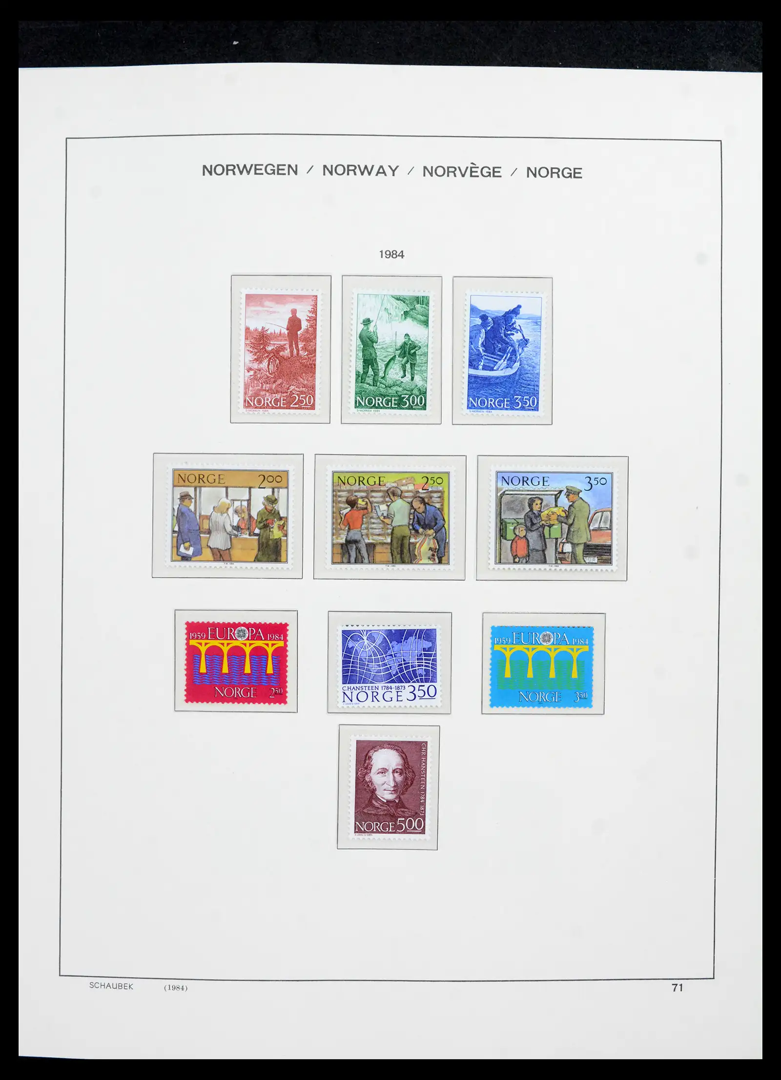 42052 0075 - Postzegelverzameling 42052 Noorwegen 1855-2000.