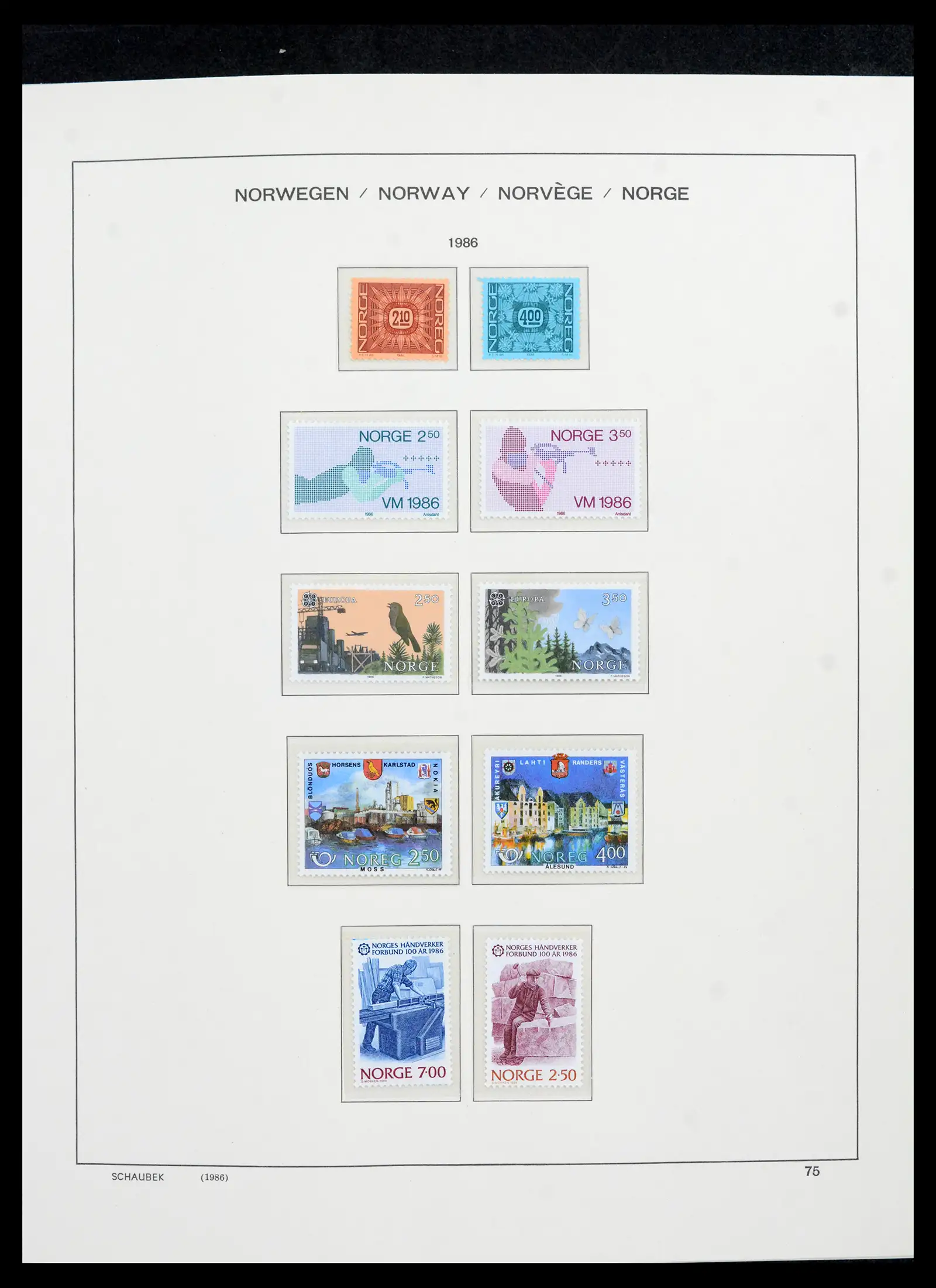 42052 0080 - Postzegelverzameling 42052 Noorwegen 1855-2000.