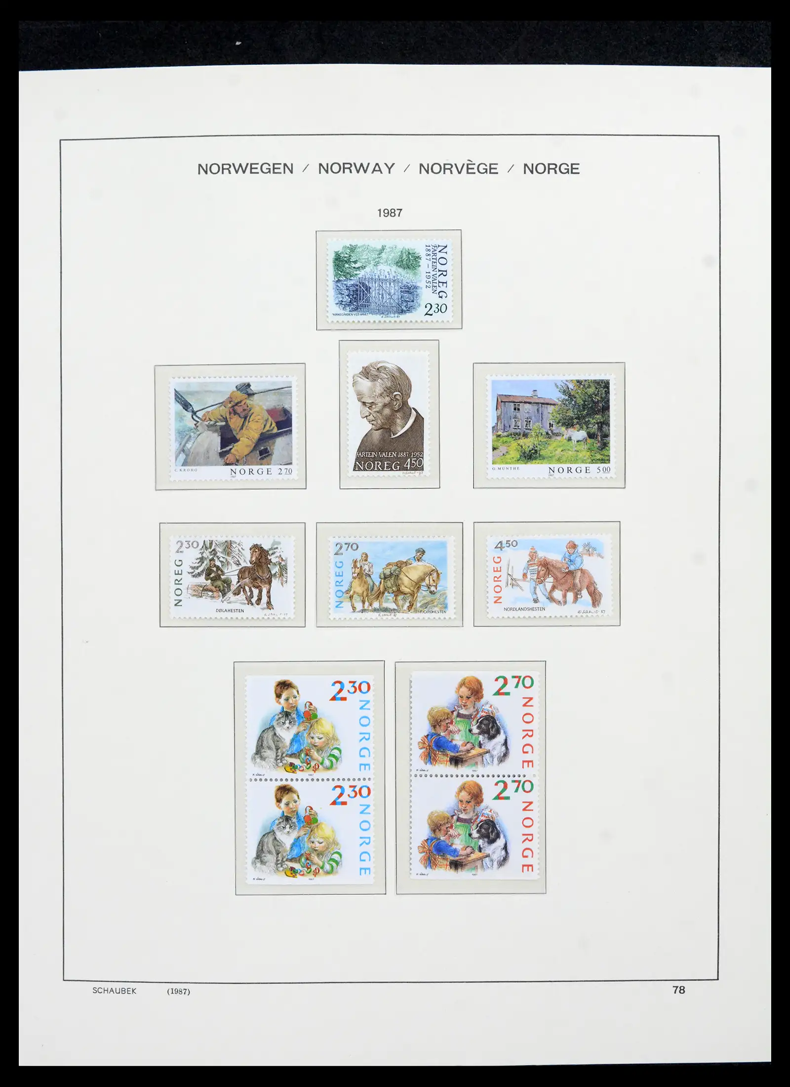 42052 0084 - Postzegelverzameling 42052 Noorwegen 1855-2000.