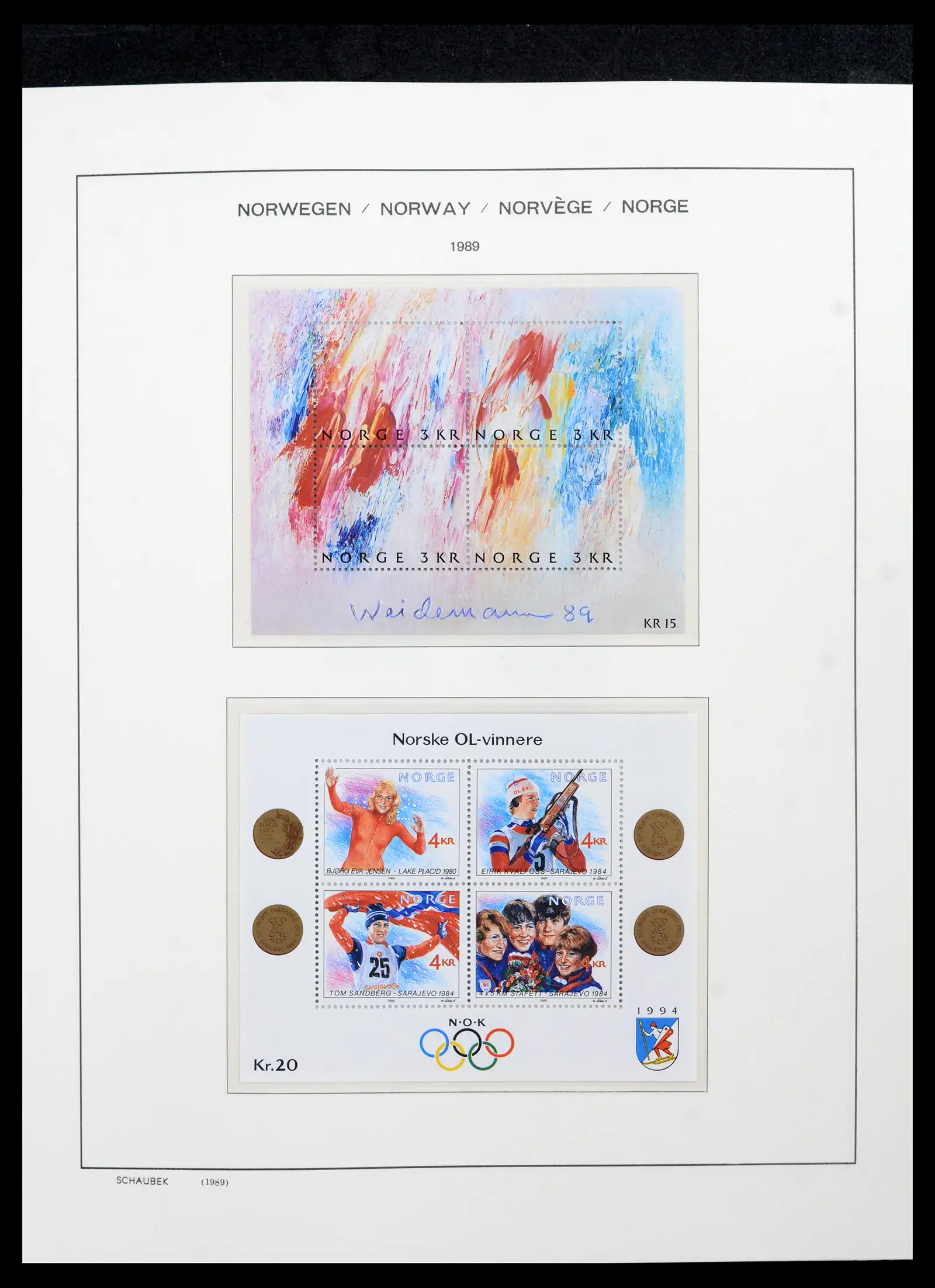42052 0091 - Postzegelverzameling 42052 Noorwegen 1855-2000.