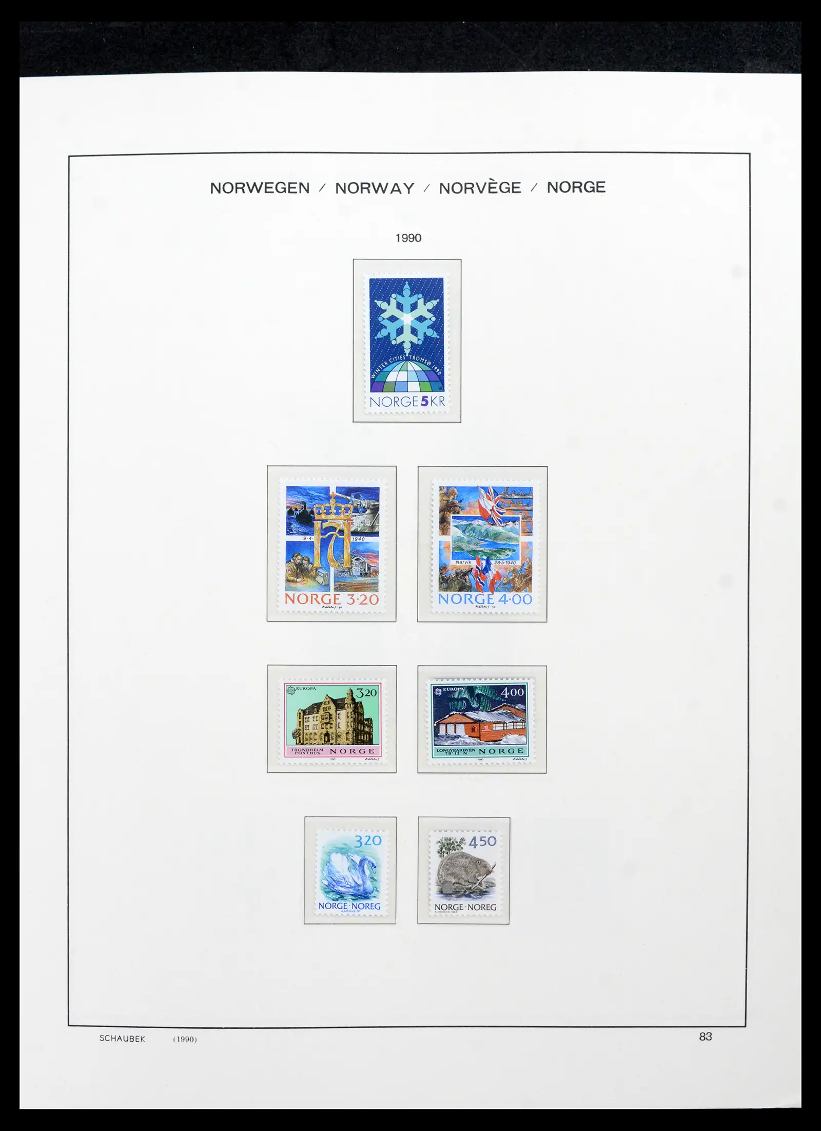 42052 0092 - Postzegelverzameling 42052 Noorwegen 1855-2000.