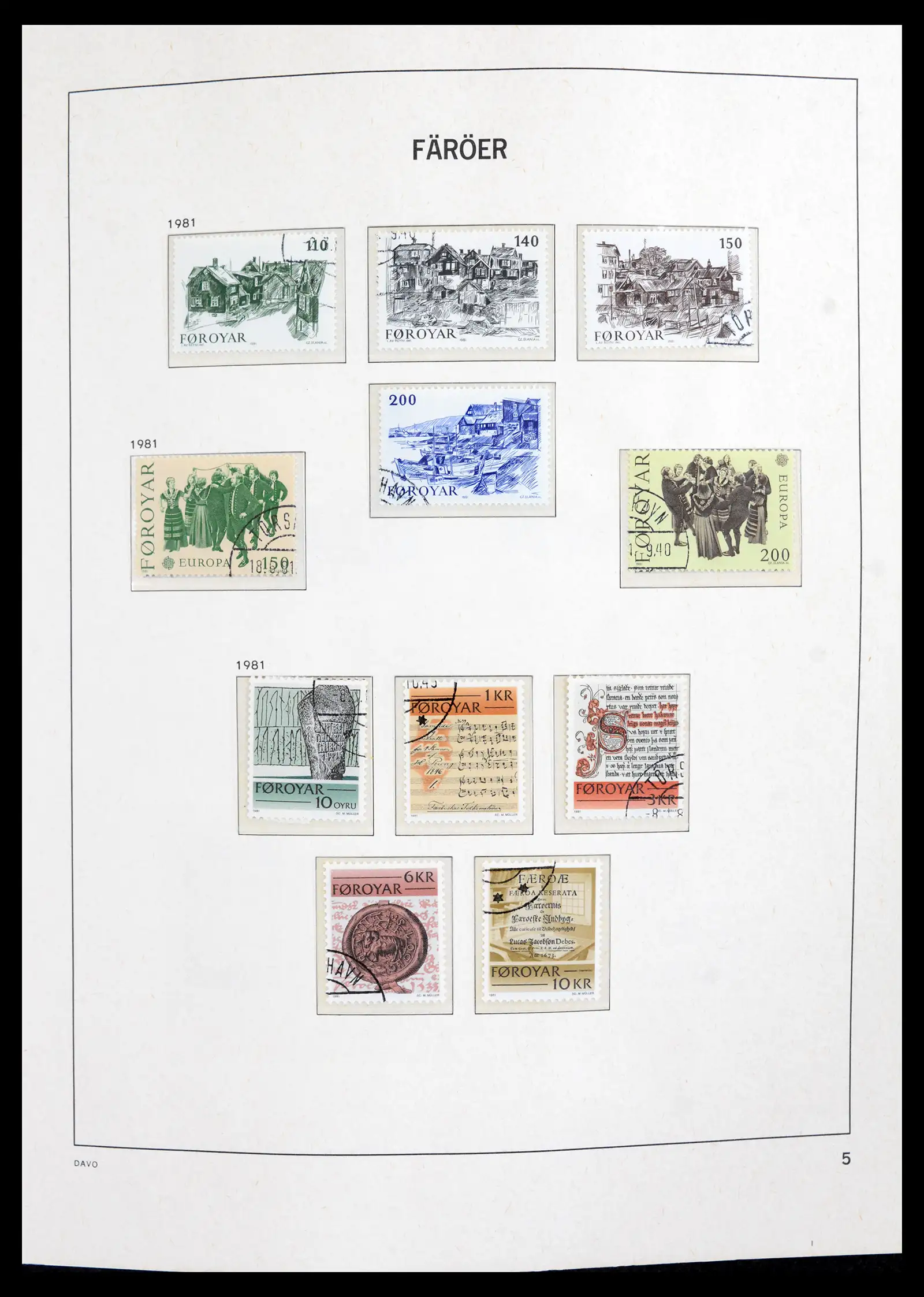 42053 0008 - Postzegelverzameling 42053 Faroër 1919-2003.