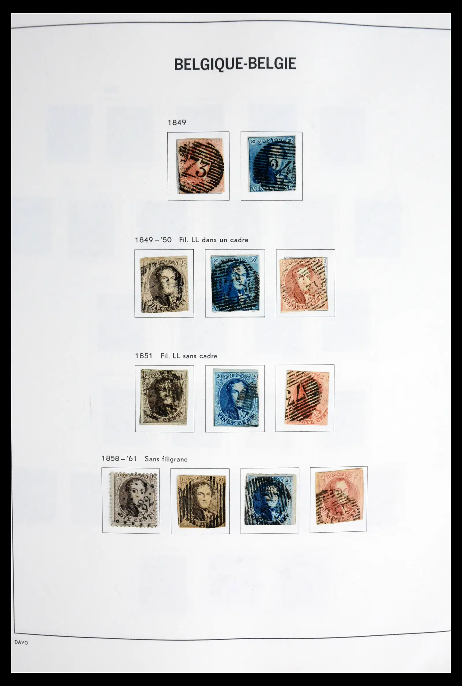 42062 0001 - Postzegelverzameling 42062 België 1849-1991.