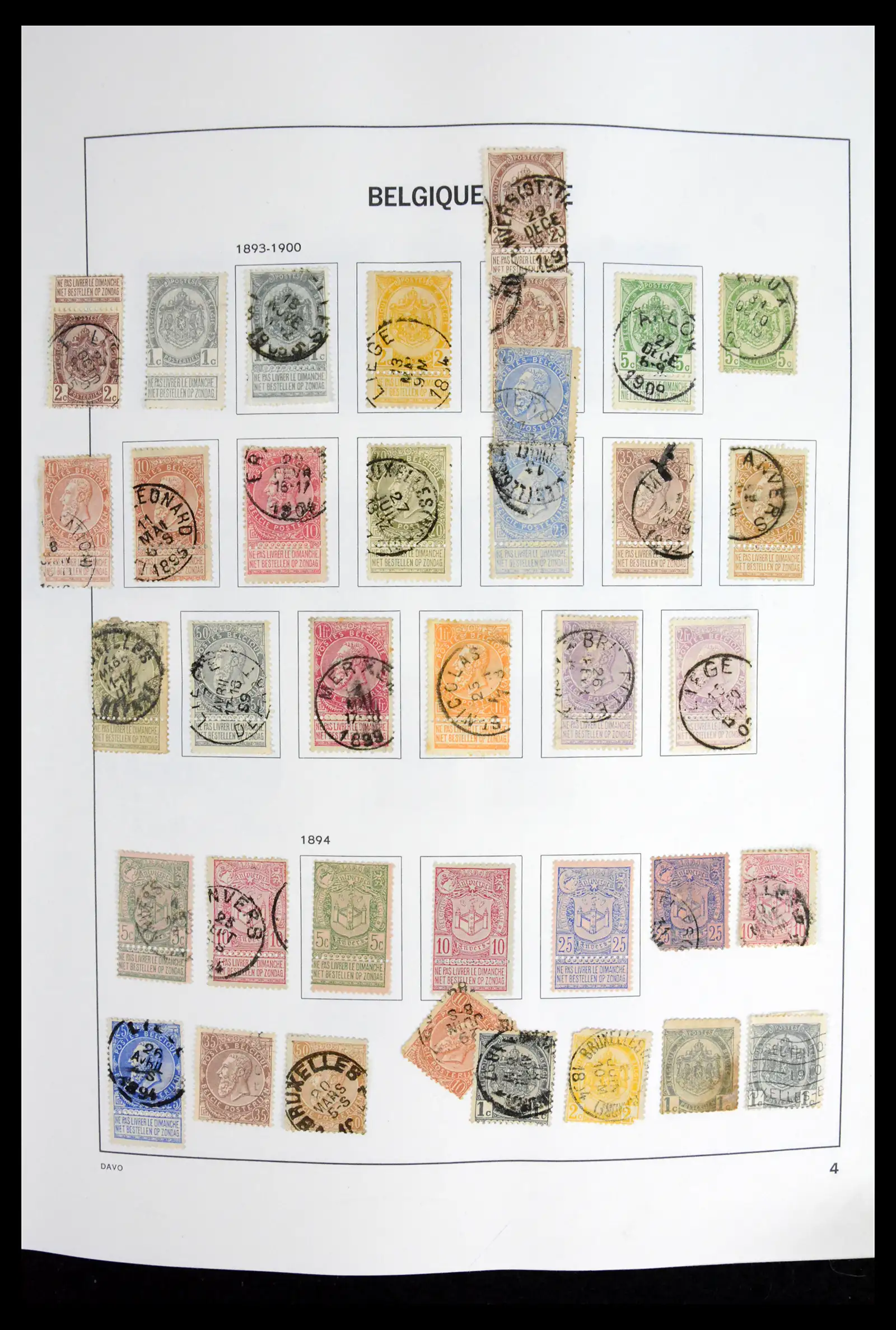 42062 0004 - Postzegelverzameling 42062 België 1849-1991.
