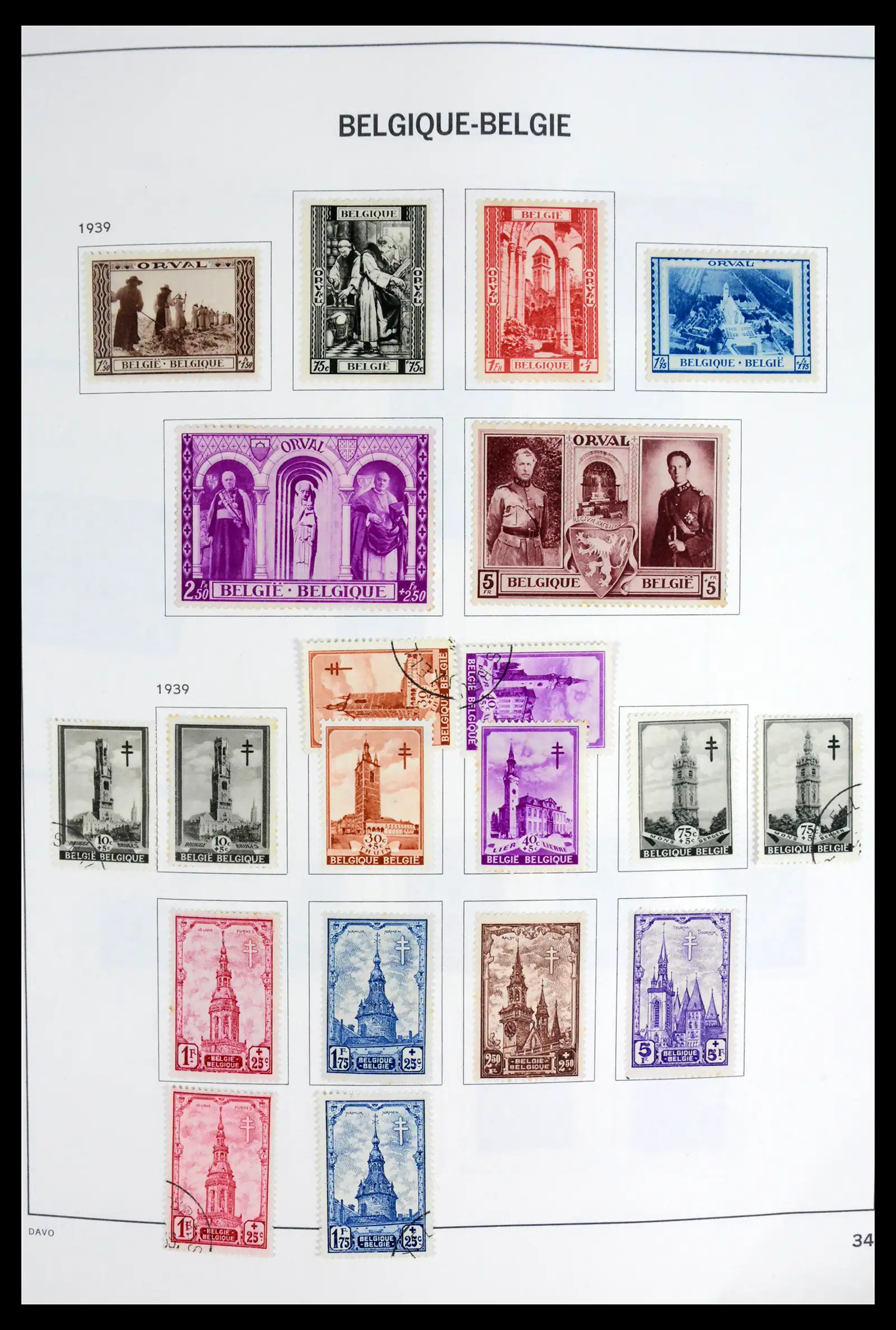 42062 0033 - Postzegelverzameling 42062 België 1849-1991.