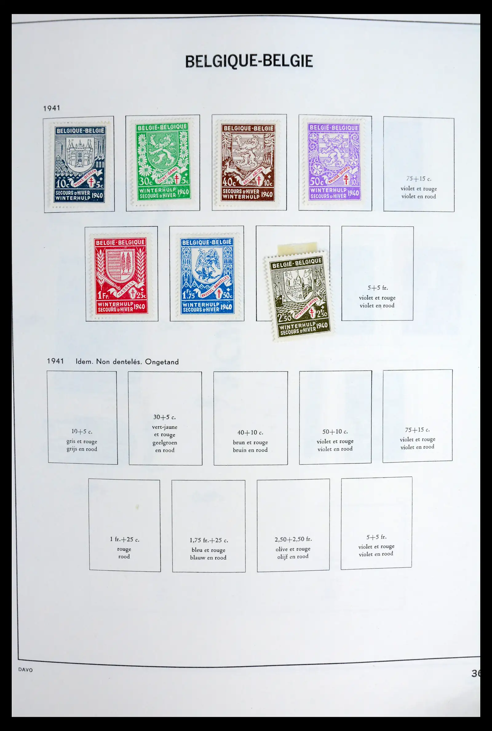 42062 0036 - Postzegelverzameling 42062 België 1849-1991.