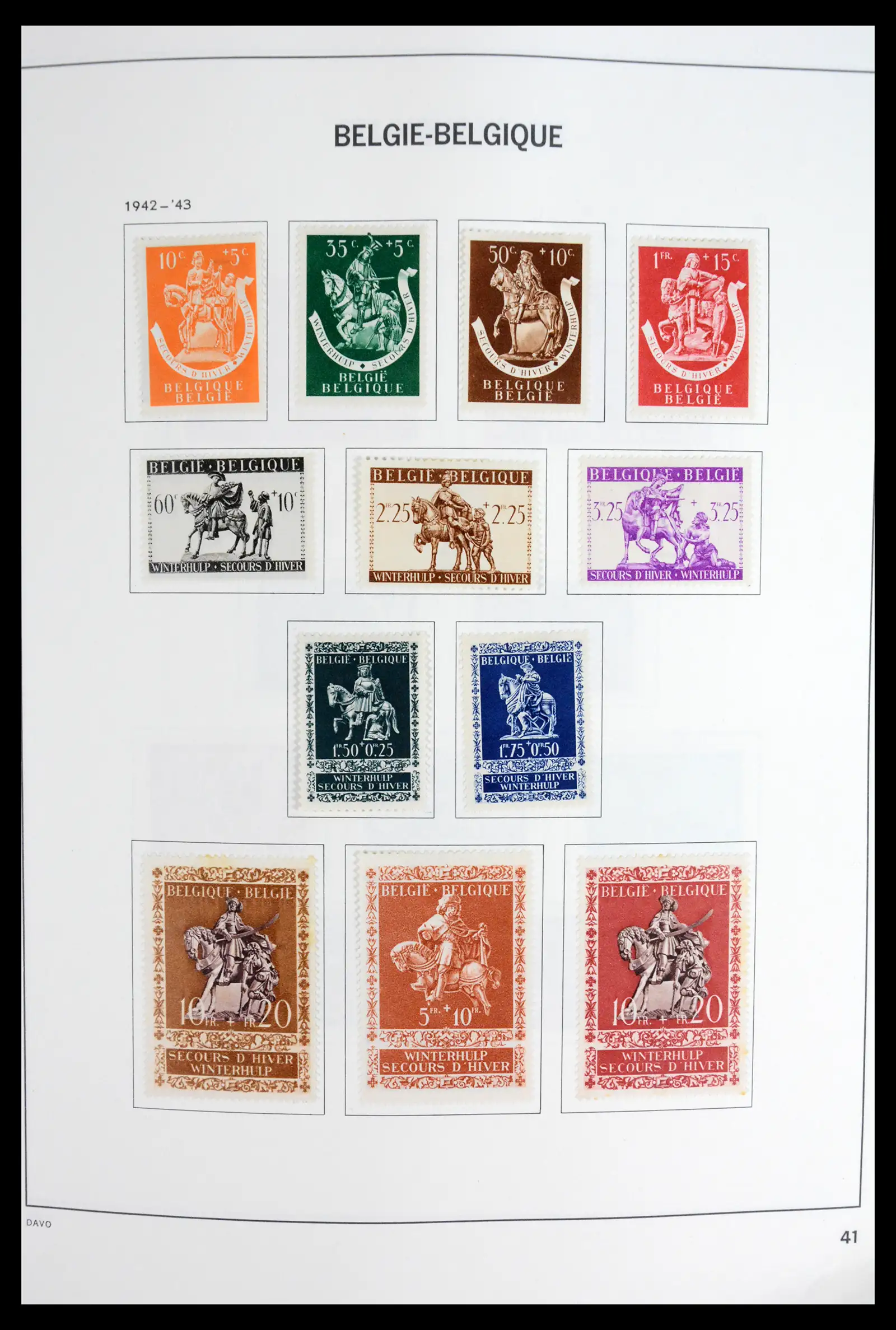 42062 0042 - Postzegelverzameling 42062 België 1849-1991.