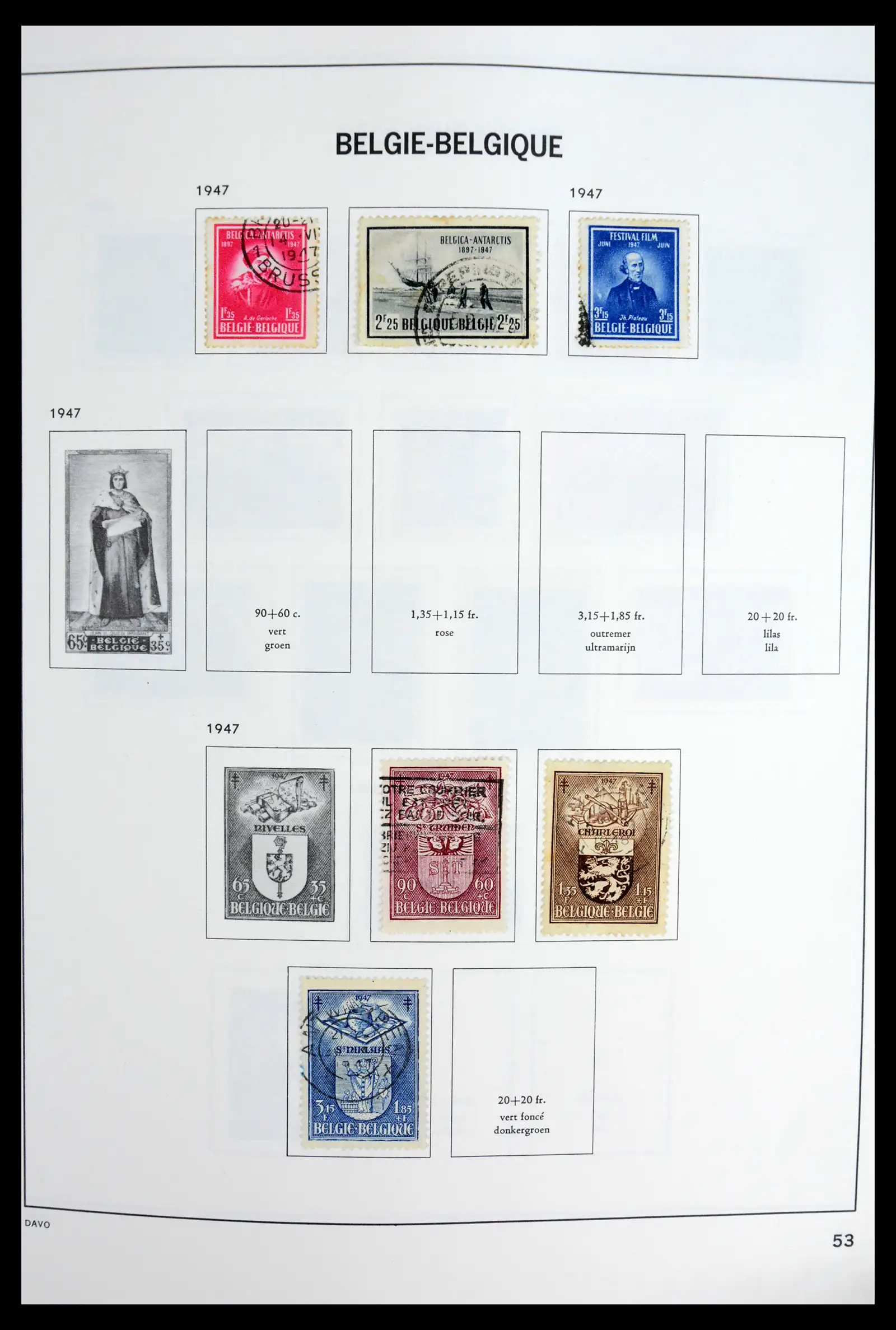 42062 0053 - Postzegelverzameling 42062 België 1849-1991.