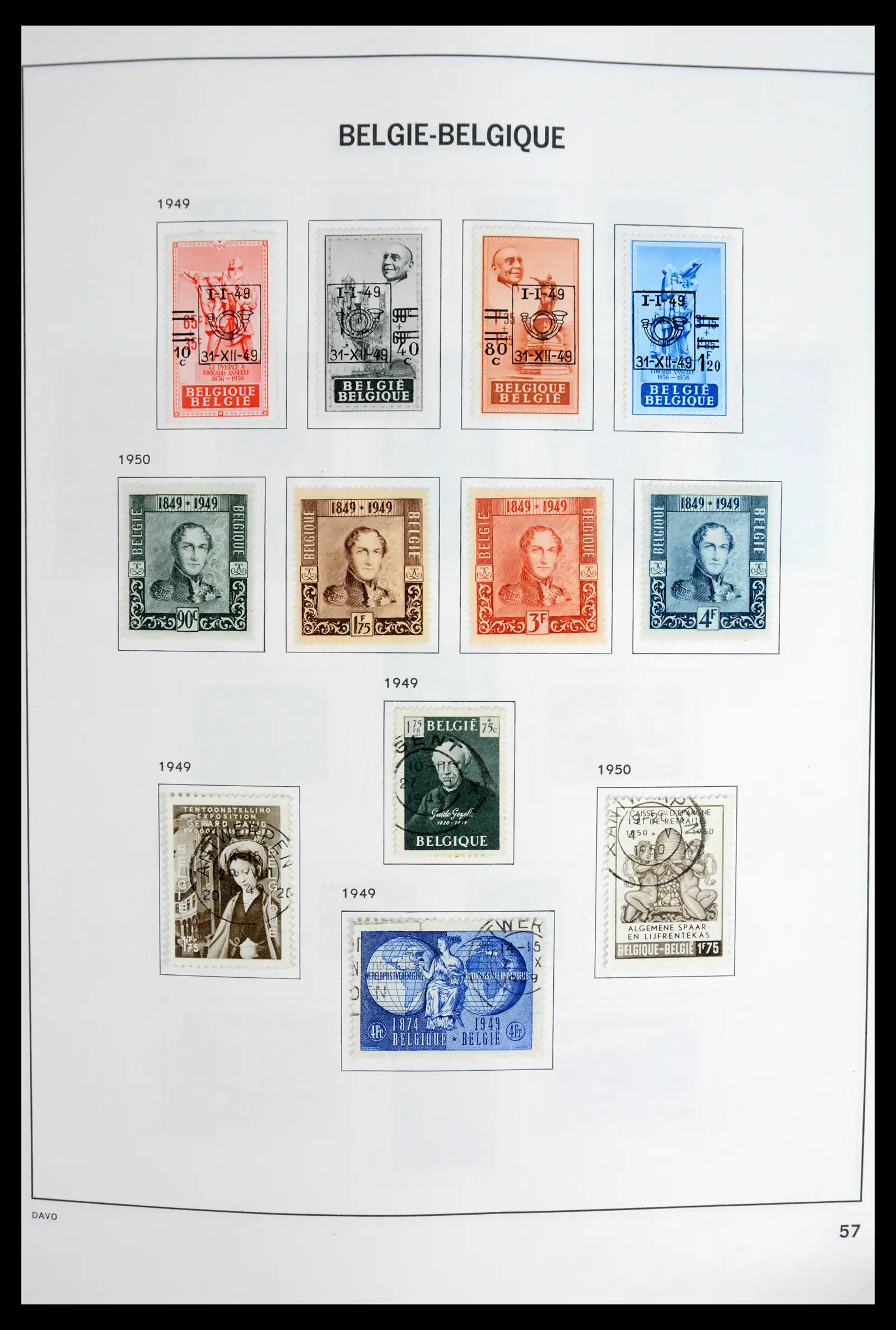 42062 0057 - Postzegelverzameling 42062 België 1849-1991.