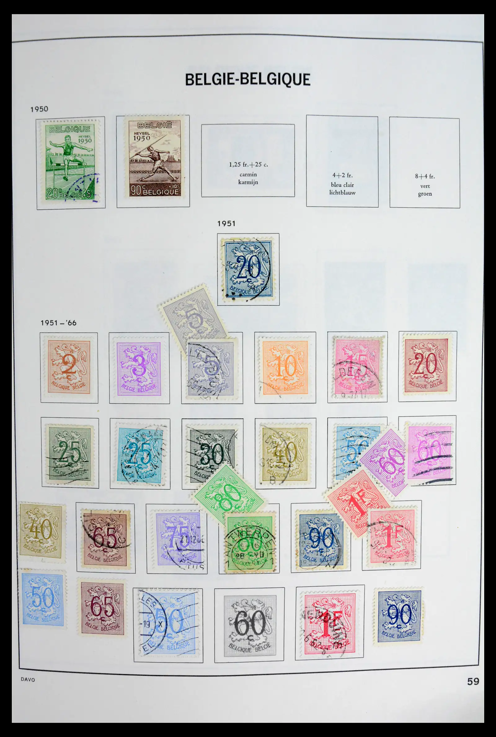42062 0059 - Postzegelverzameling 42062 België 1849-1991.