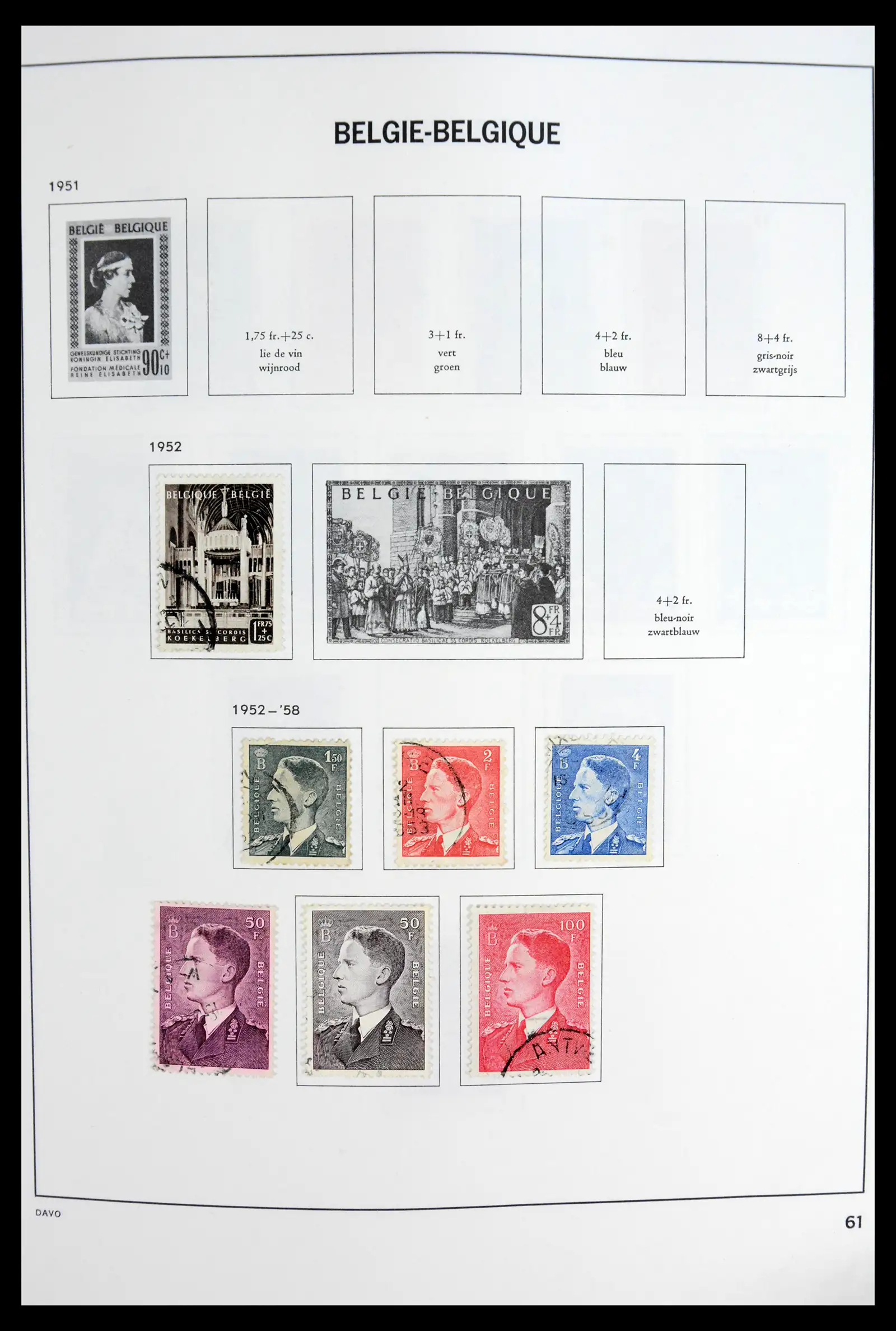 42062 0061 - Postzegelverzameling 42062 België 1849-1991.