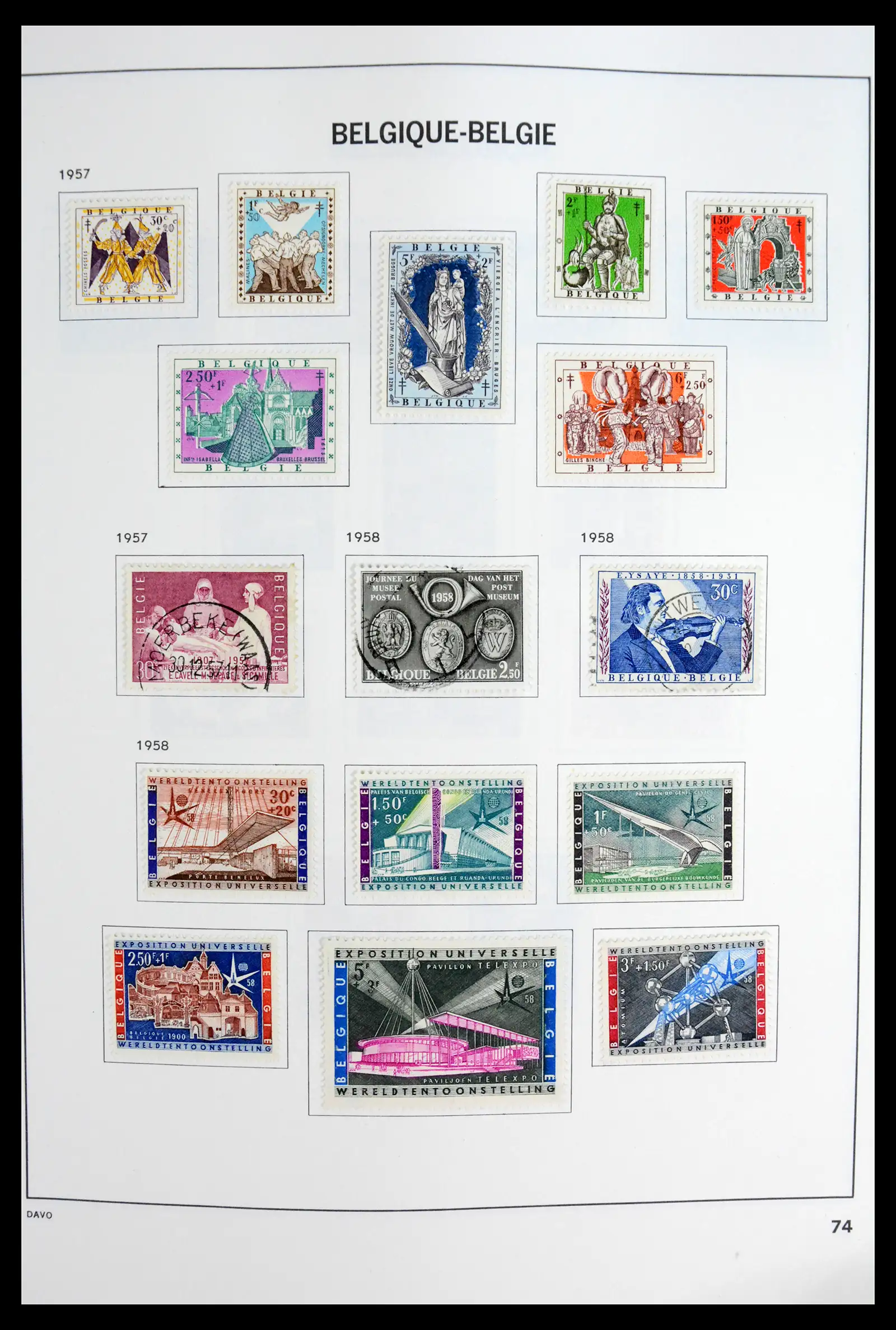 42062 0073 - Postzegelverzameling 42062 België 1849-1991.