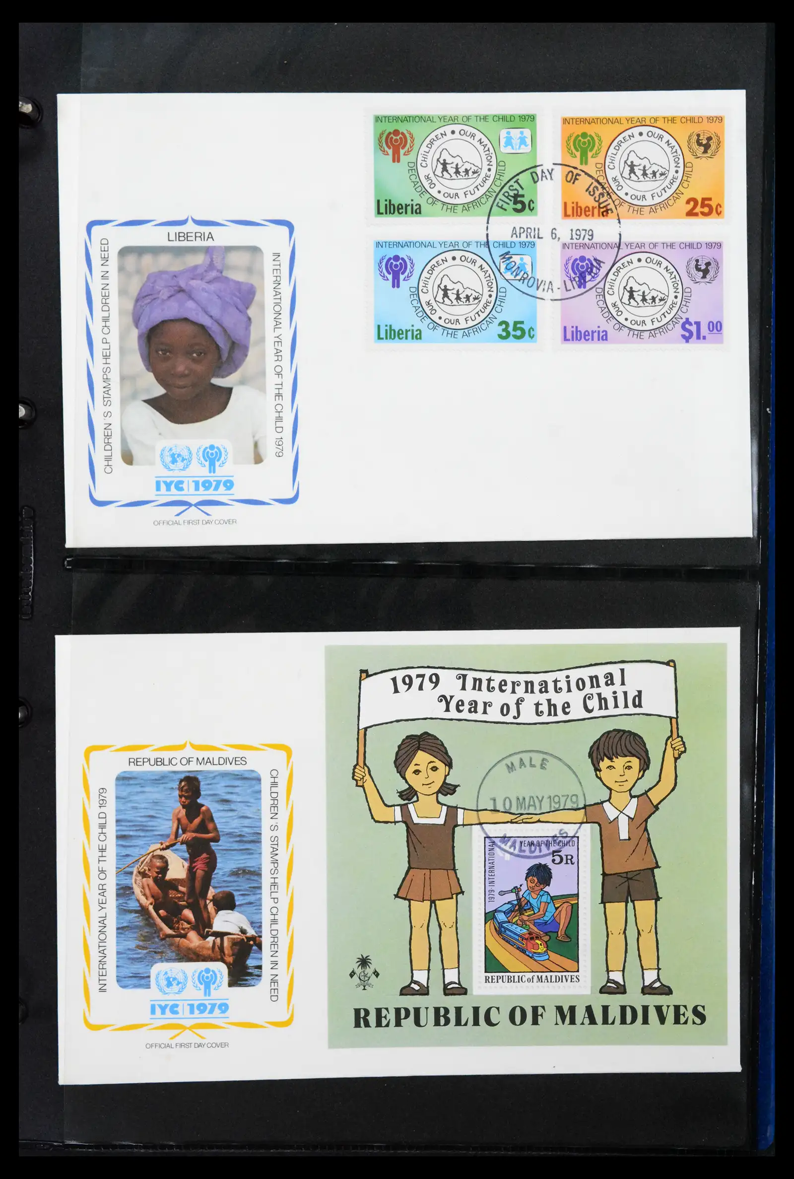 42063 0015 - Stamp collection 42063 Thematics Year of the Child 1979