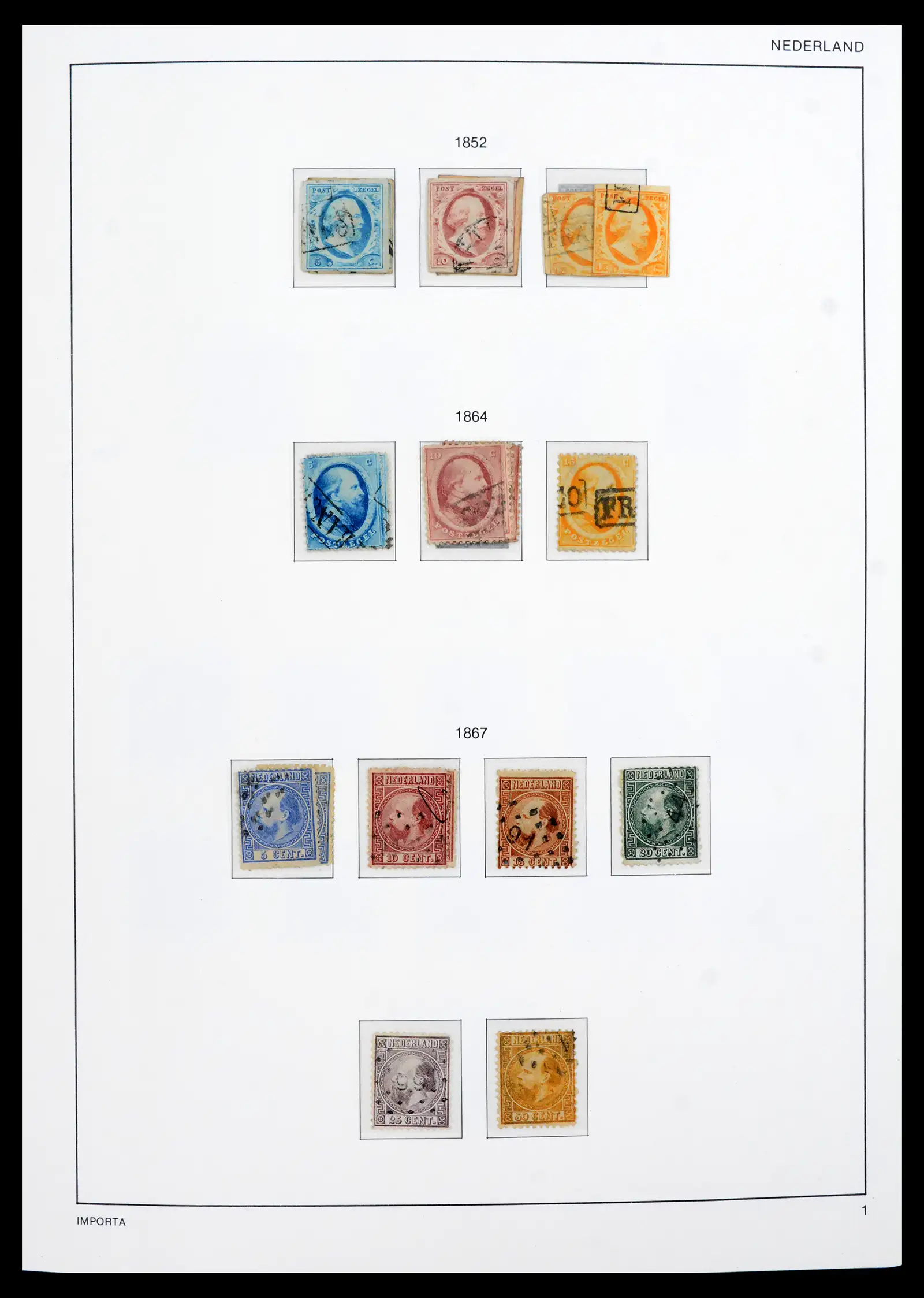 42080 0001 - Postzegelverzameling 42080 Nederland 1852-1957.