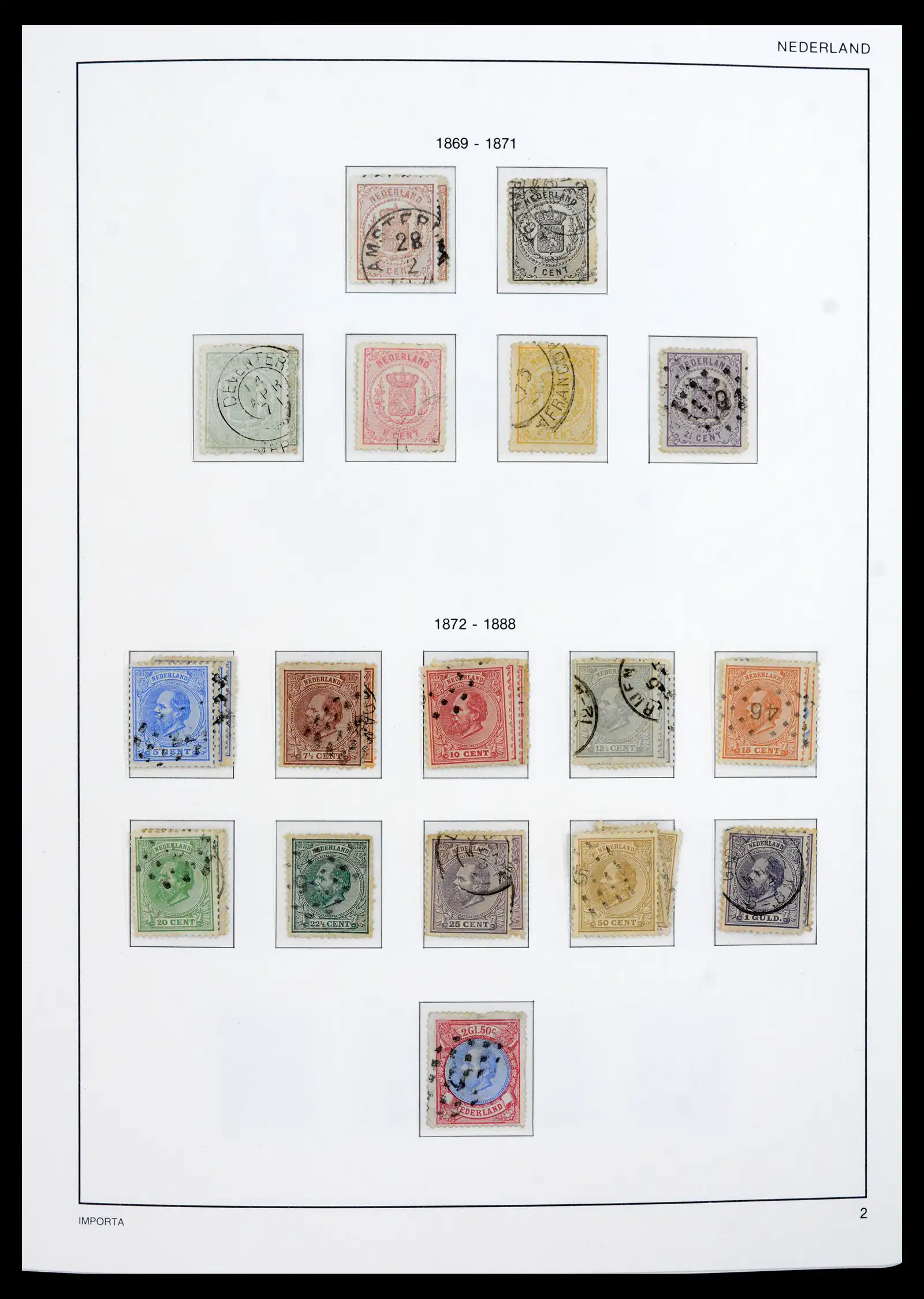 42080 0002 - Postzegelverzameling 42080 Nederland 1852-1957.