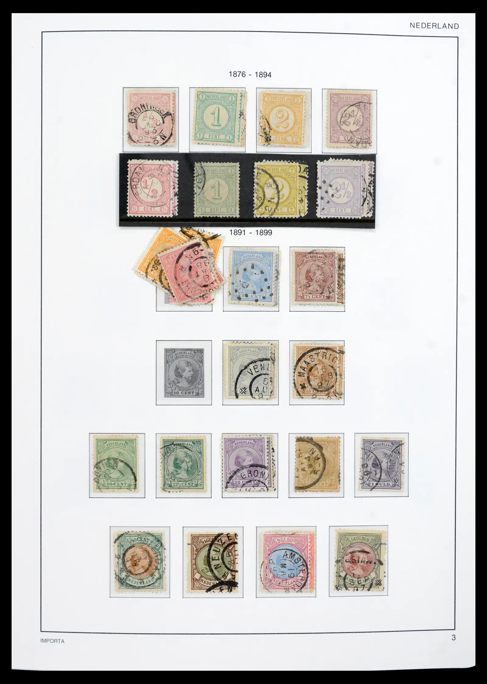 42080 0003 - Postzegelverzameling 42080 Nederland 1852-1957.