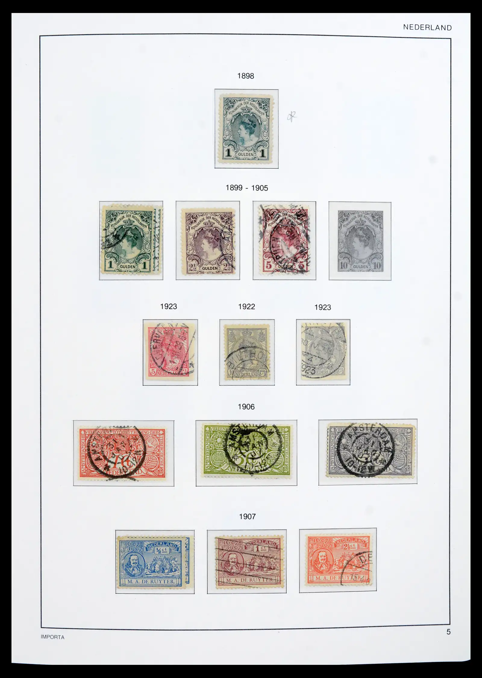 42080 0006 - Postzegelverzameling 42080 Nederland 1852-1957.