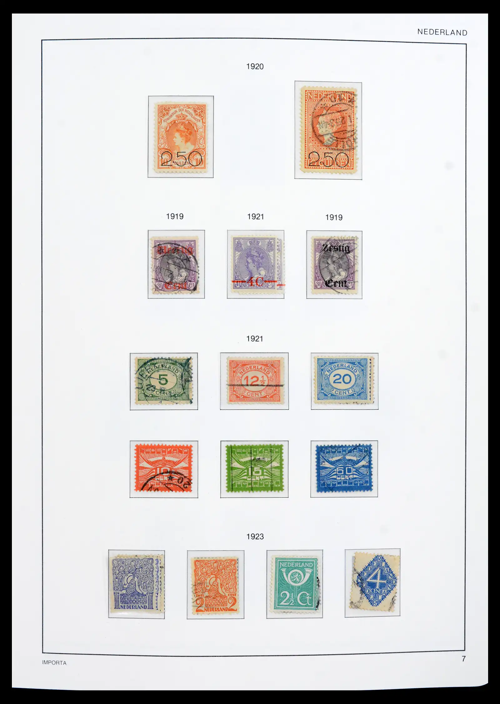 42080 0008 - Postzegelverzameling 42080 Nederland 1852-1957.