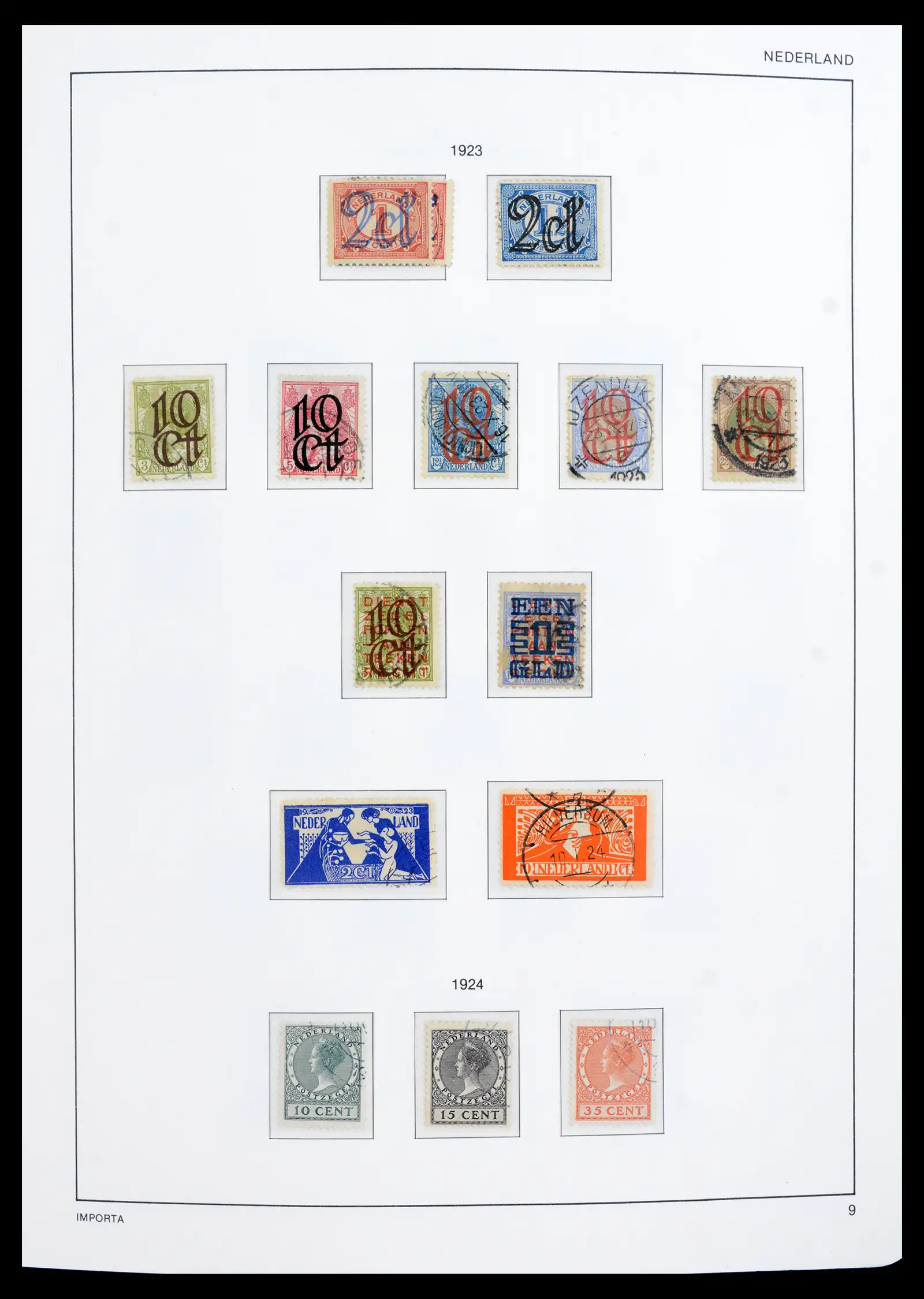 42080 0010 - Postzegelverzameling 42080 Nederland 1852-1957.