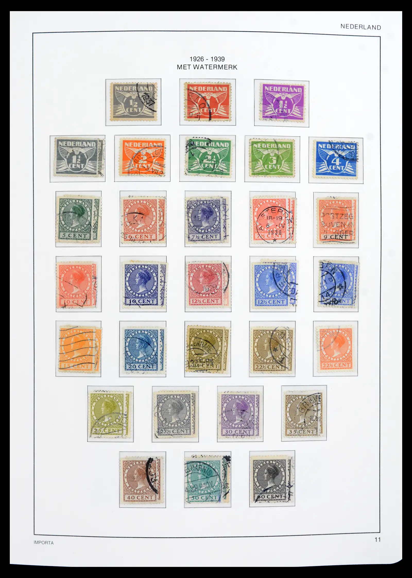 42080 0012 - Postzegelverzameling 42080 Nederland 1852-1957.
