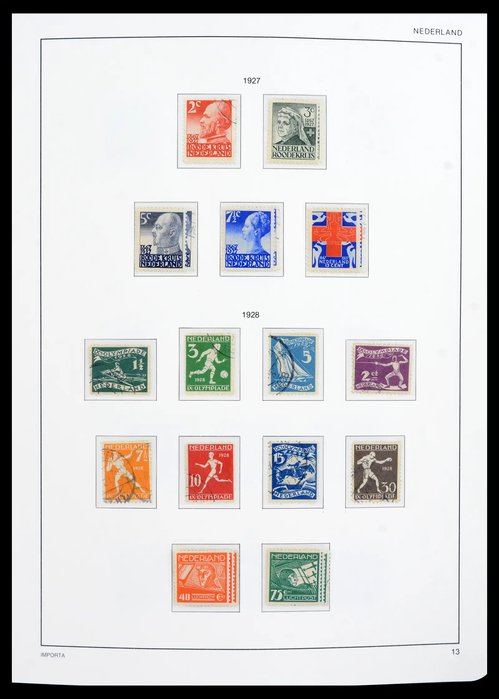 42080 0014 - Postzegelverzameling 42080 Nederland 1852-1957.