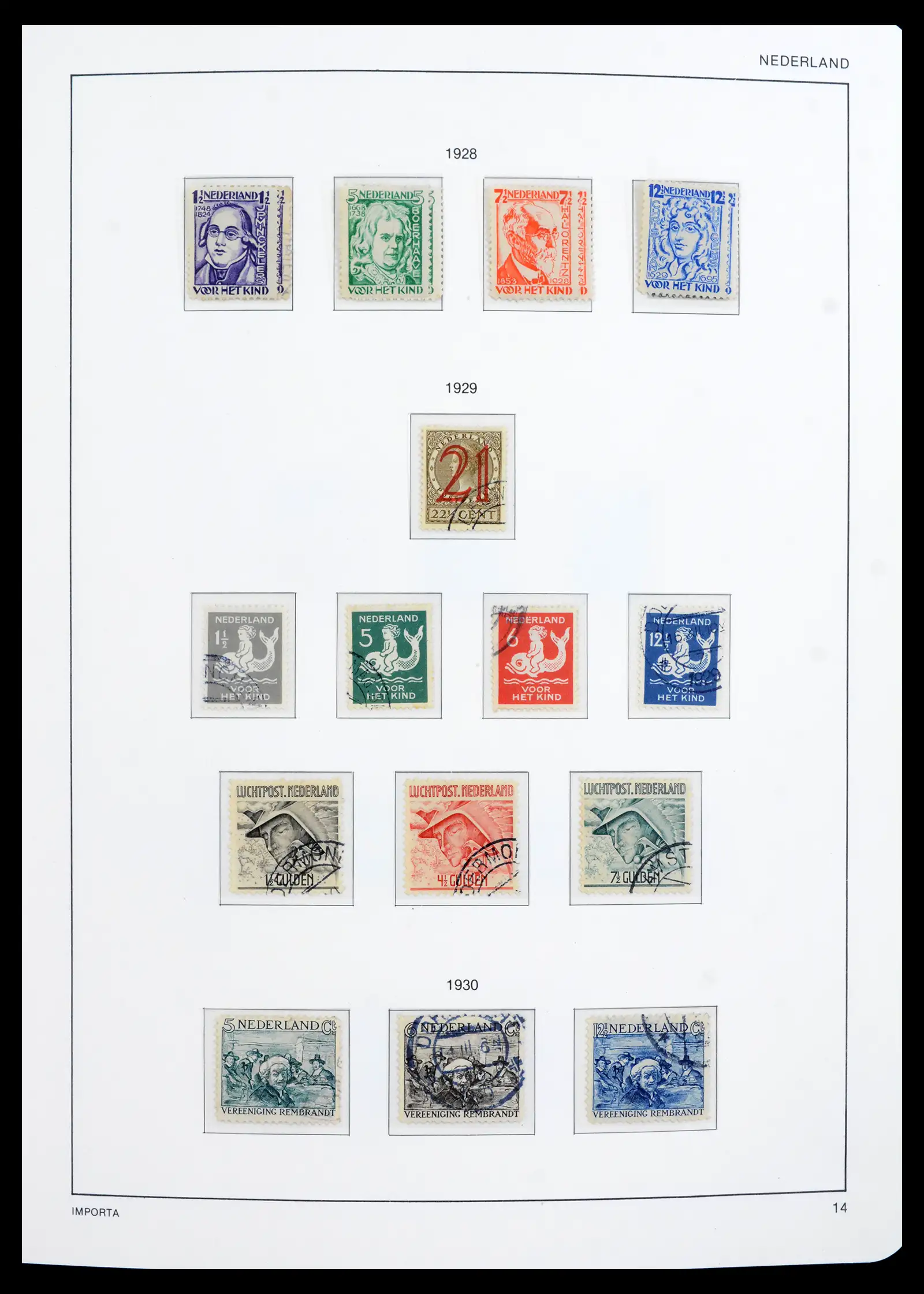 42080 0015 - Postzegelverzameling 42080 Nederland 1852-1957.