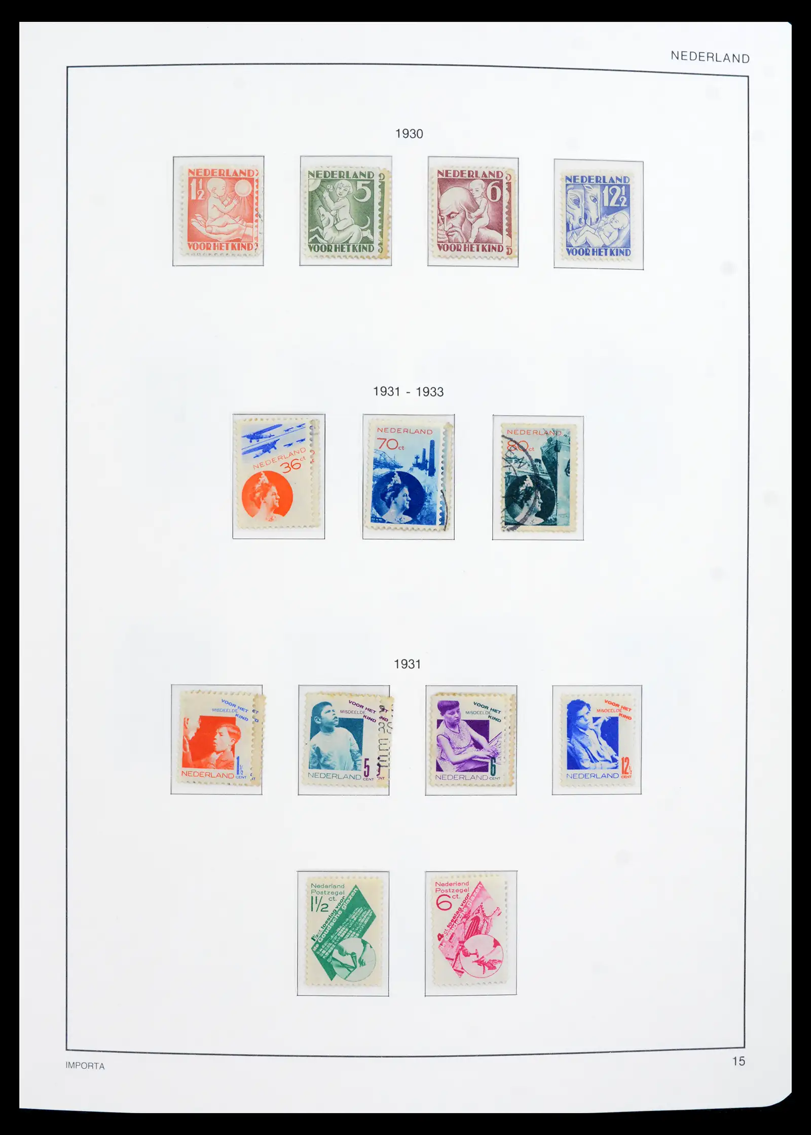 42080 0016 - Postzegelverzameling 42080 Nederland 1852-1957.