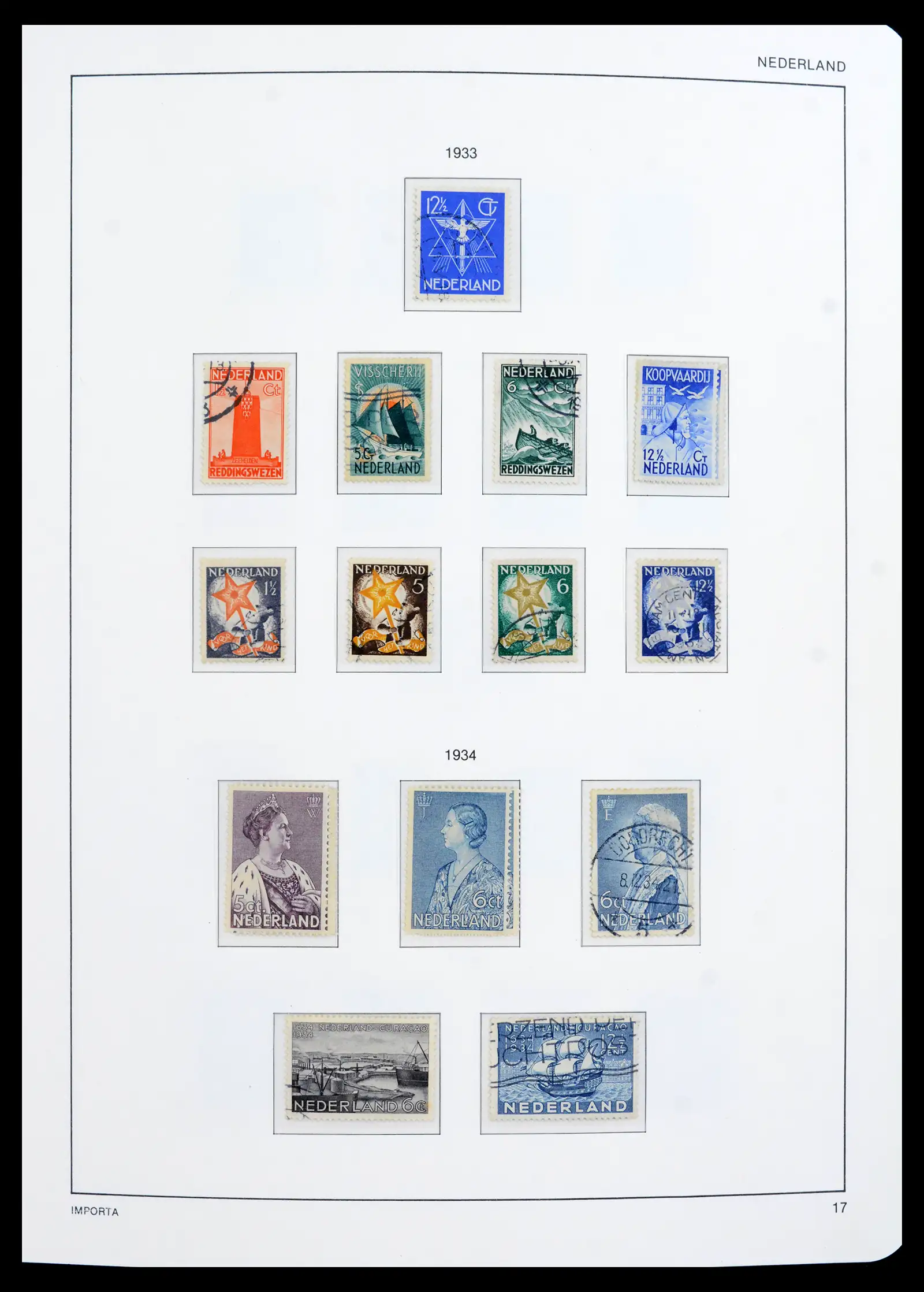 42080 0018 - Postzegelverzameling 42080 Nederland 1852-1957.